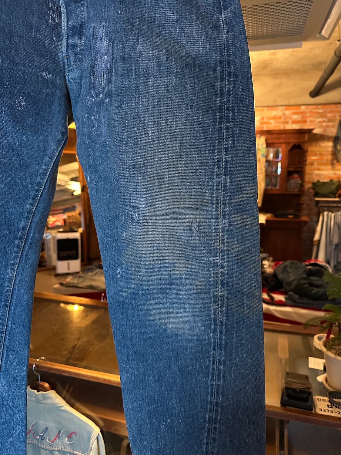 80s USA 빈티지 리바이스 501 66후기 셀비지 데님 팬츠 상품이미지3