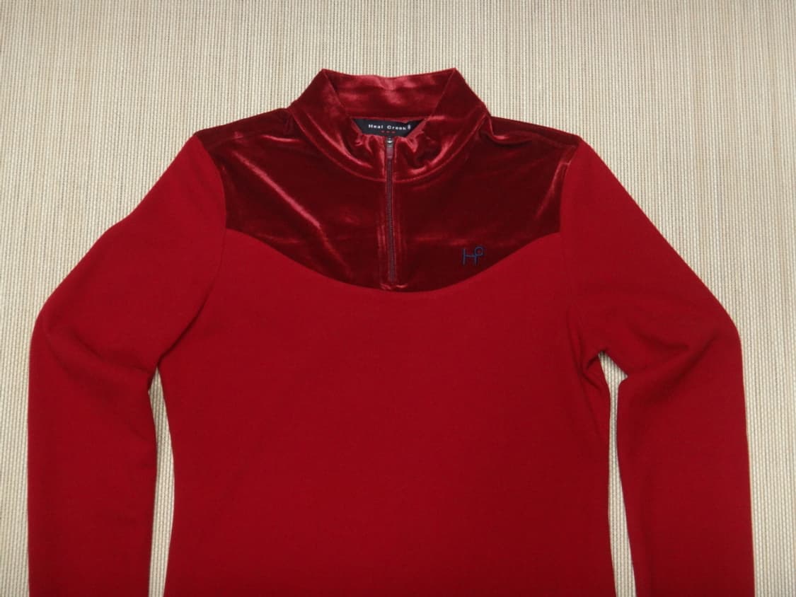 (90size) 힐크릭 요크 벨벳 포인트 반집업 티셔츠 상품이미지3
