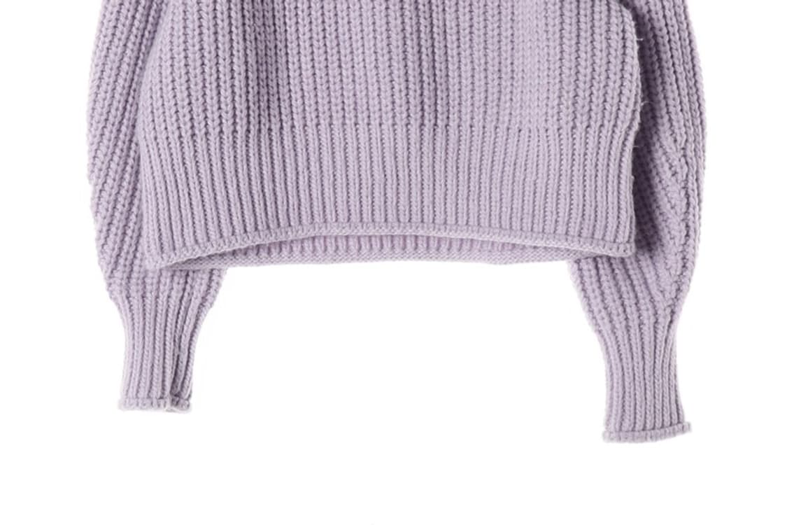 에이치앤엠 라벤더 모크넥 청키 니트 M 상품이미지4