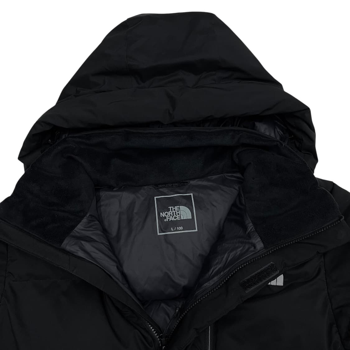 노스페이스 사이드포켓 후드 패딩 L 상품이미지8