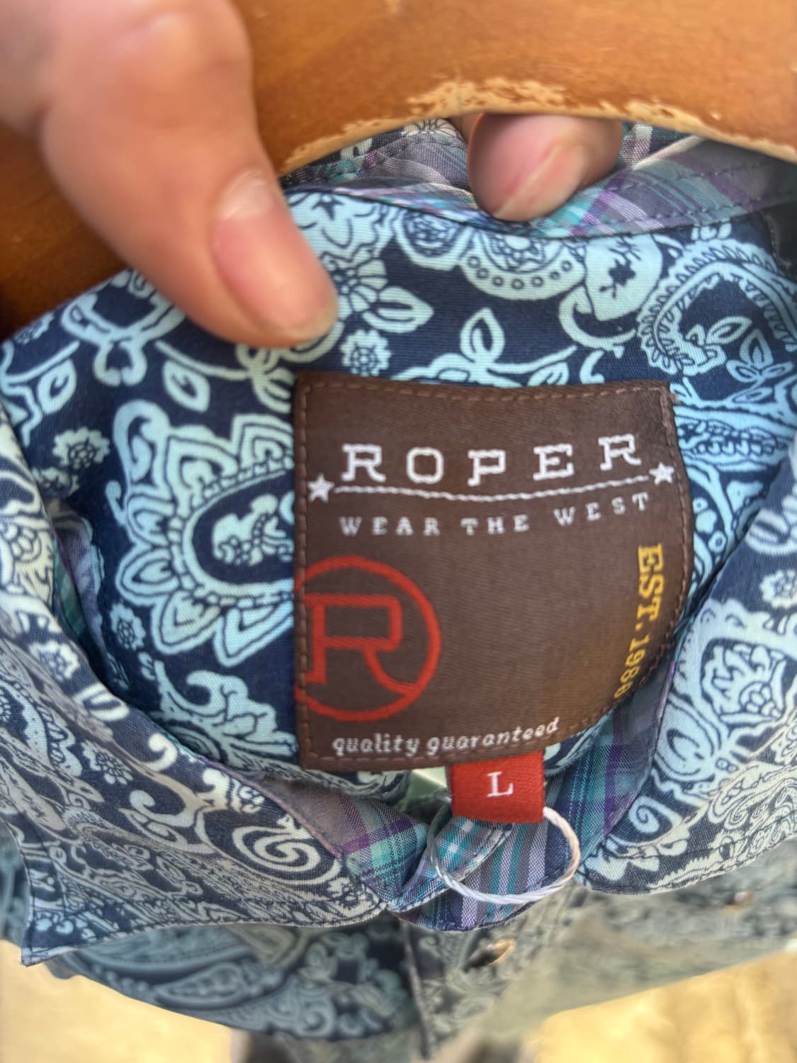 Vintage Roper페이즐리 웨스턴 카우보이 셔츠  상품이미지6