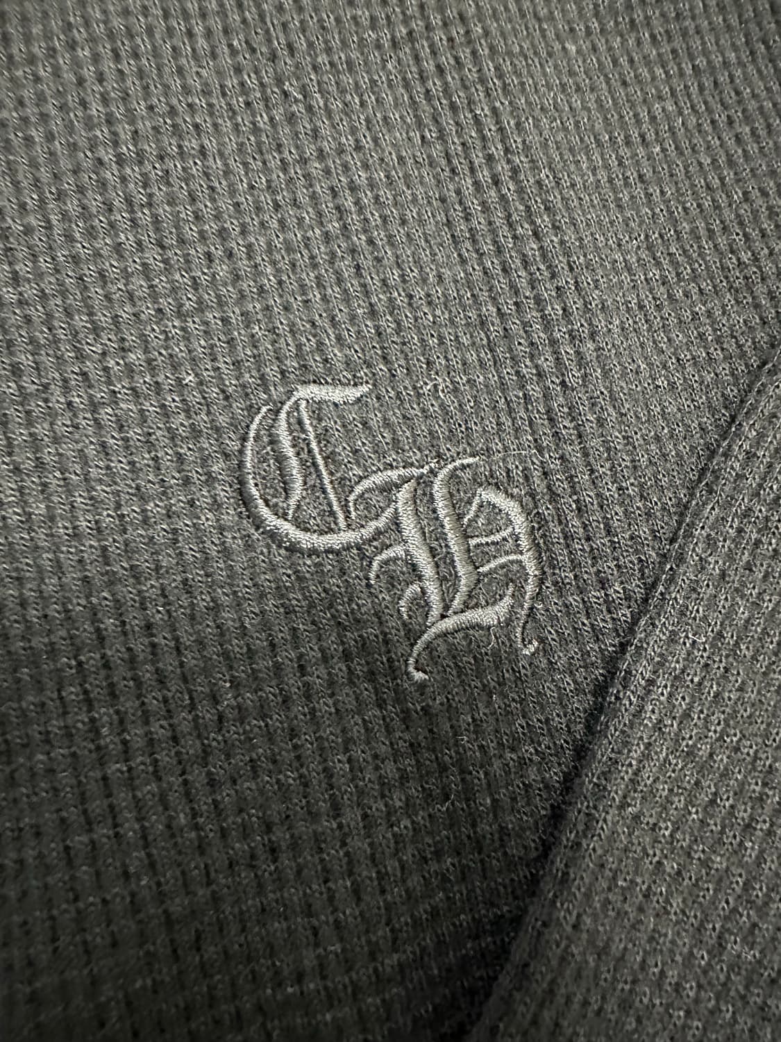 [XL]크롬하츠 크로스볼 와플 헨리넥 블랙 새상품 상품이미지3