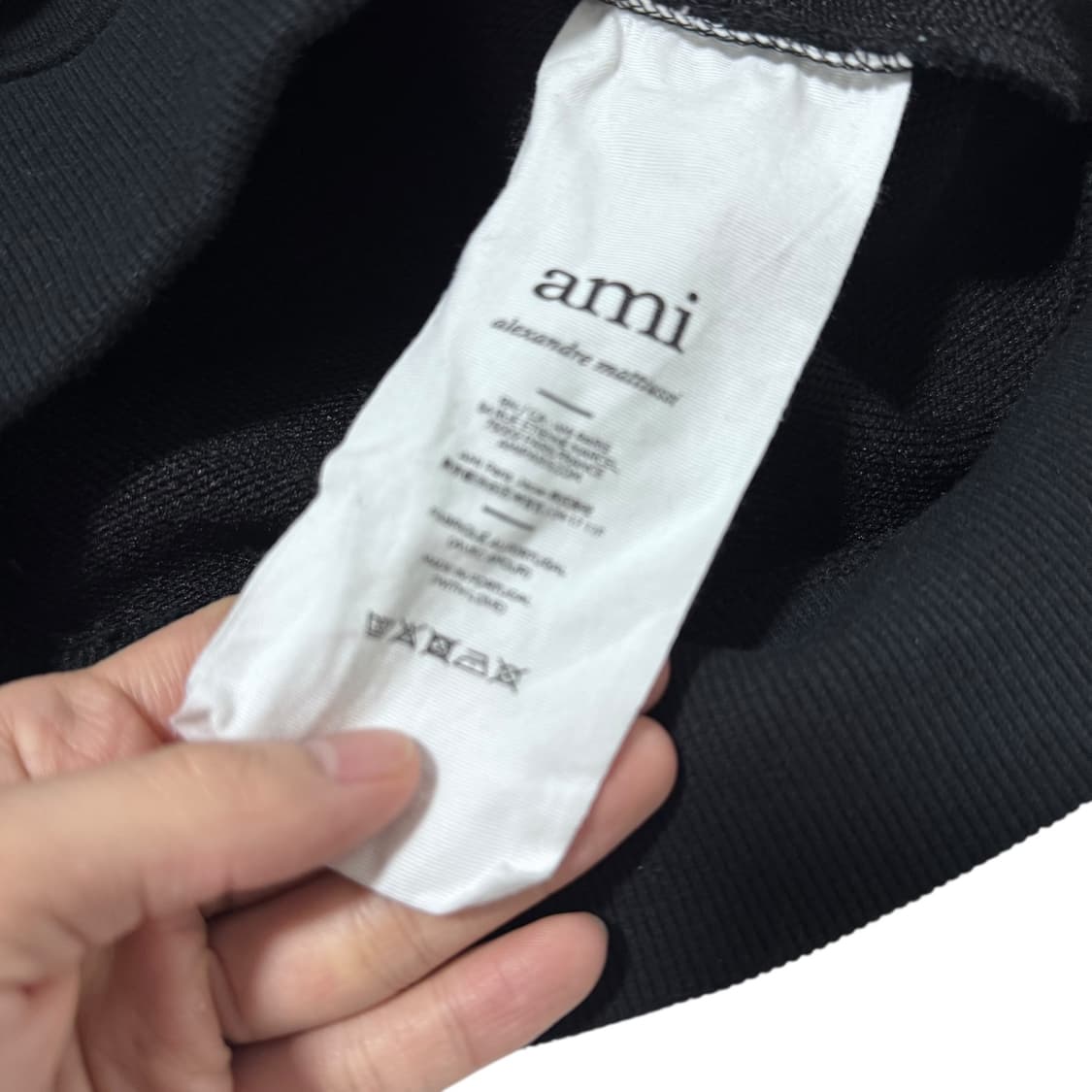 정품 아미 블랙 후드티 상품이미지7