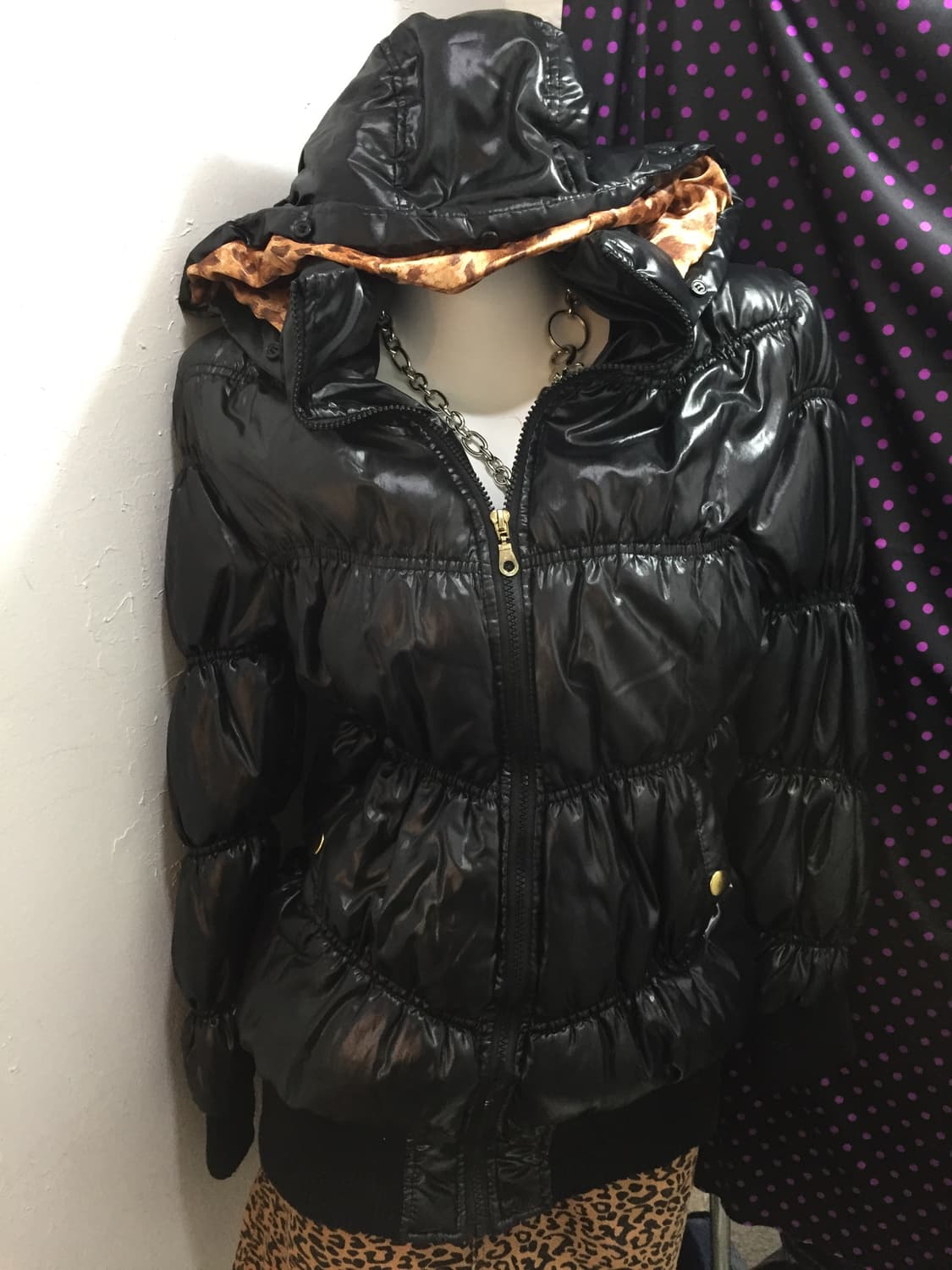 갸루 호피 패딩 🍩 상품이미지1