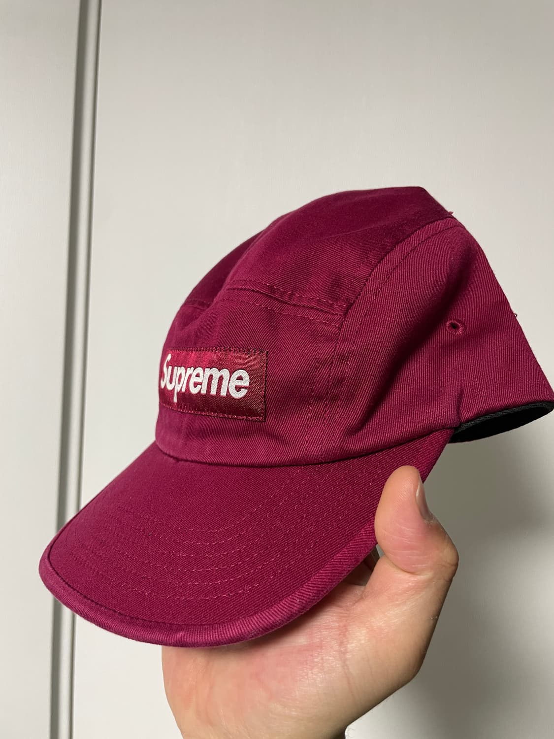슈프림 워시드 치노 트윌 캠프캡 크랜베리 24FW 상품이미지3