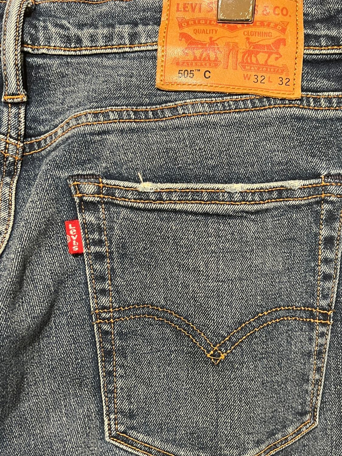 [32x32] 리바이스 505 C 데님 스트레이트 핏 클래식 셀비지 상품이미지7