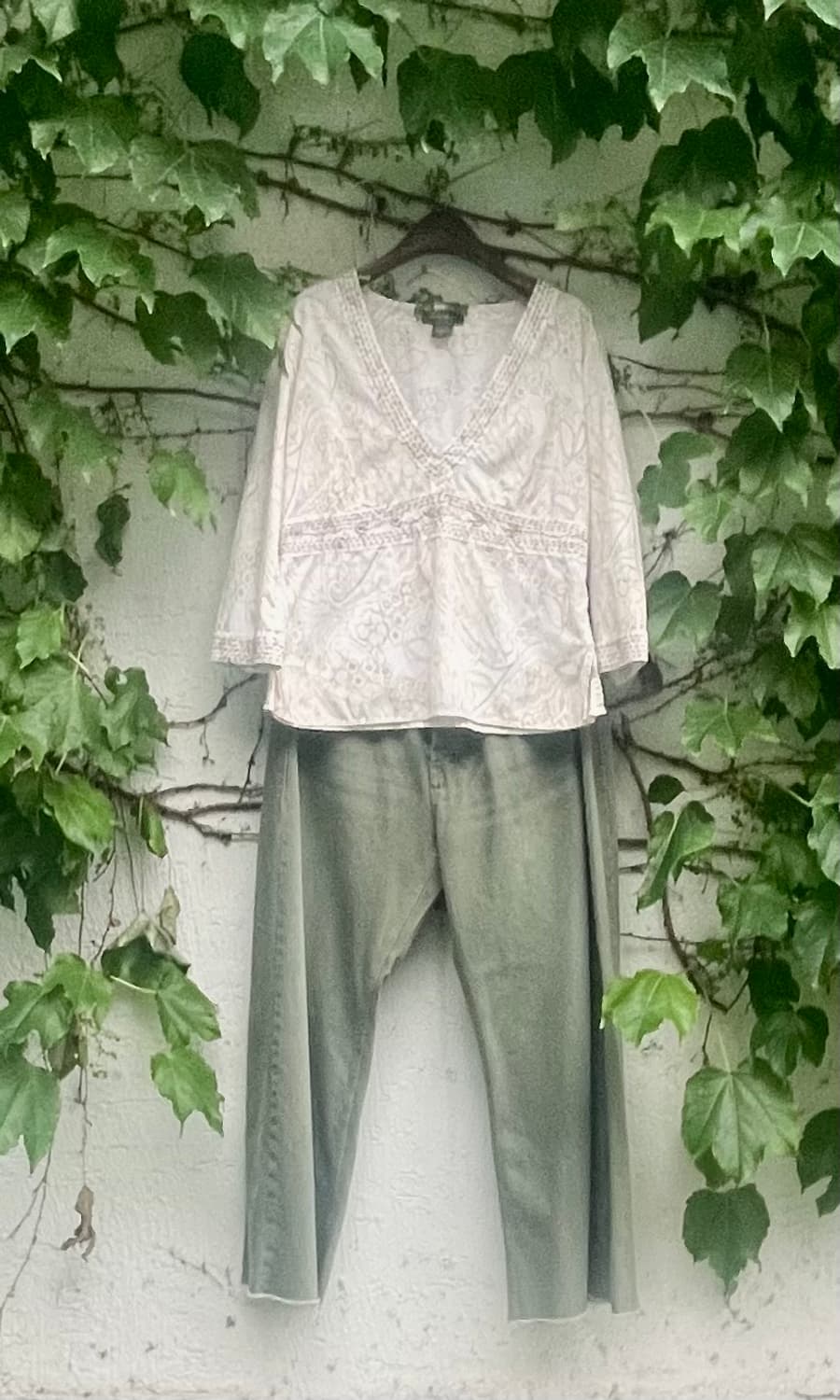 American vintage 에디바우어 페이즐리  스티치 면 블라우스 상품이미지2