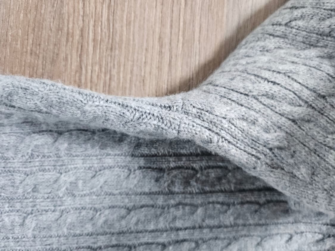 산드로 캐시미어 울 혼방 케이블 콘트라스트 칼라 가디건 1 상품이미지6