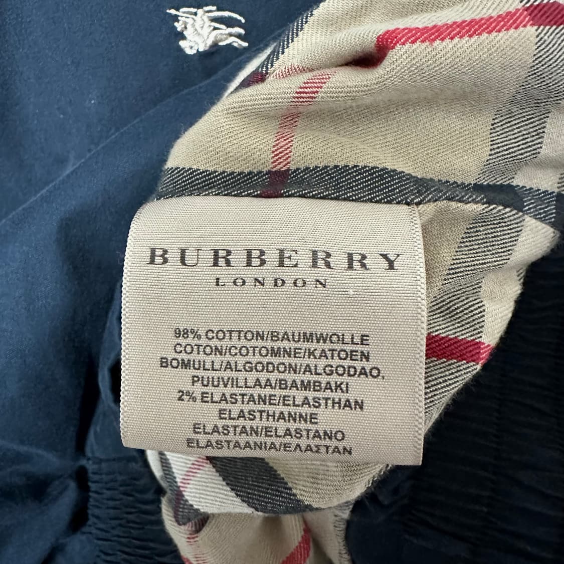 [M]버버리 네이비 해링턴 면 자켓 상품이미지6