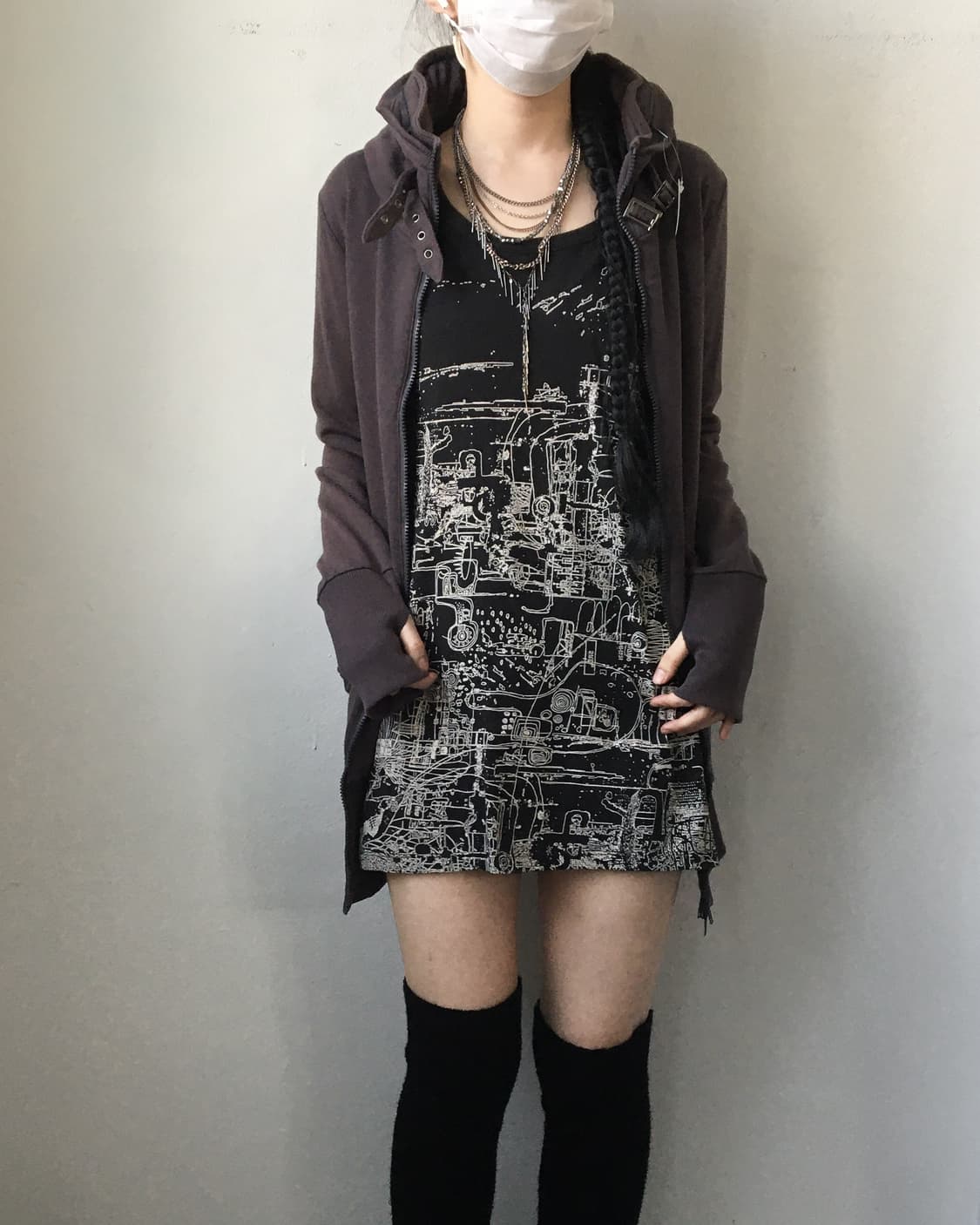 Belted high neck zip up 상품이미지8