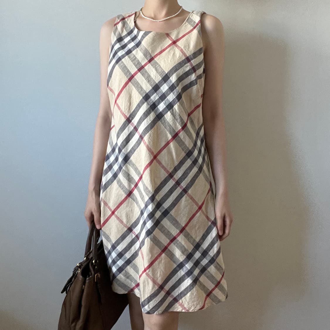 BURBERRY Beige Check one-piece  상품이미지3