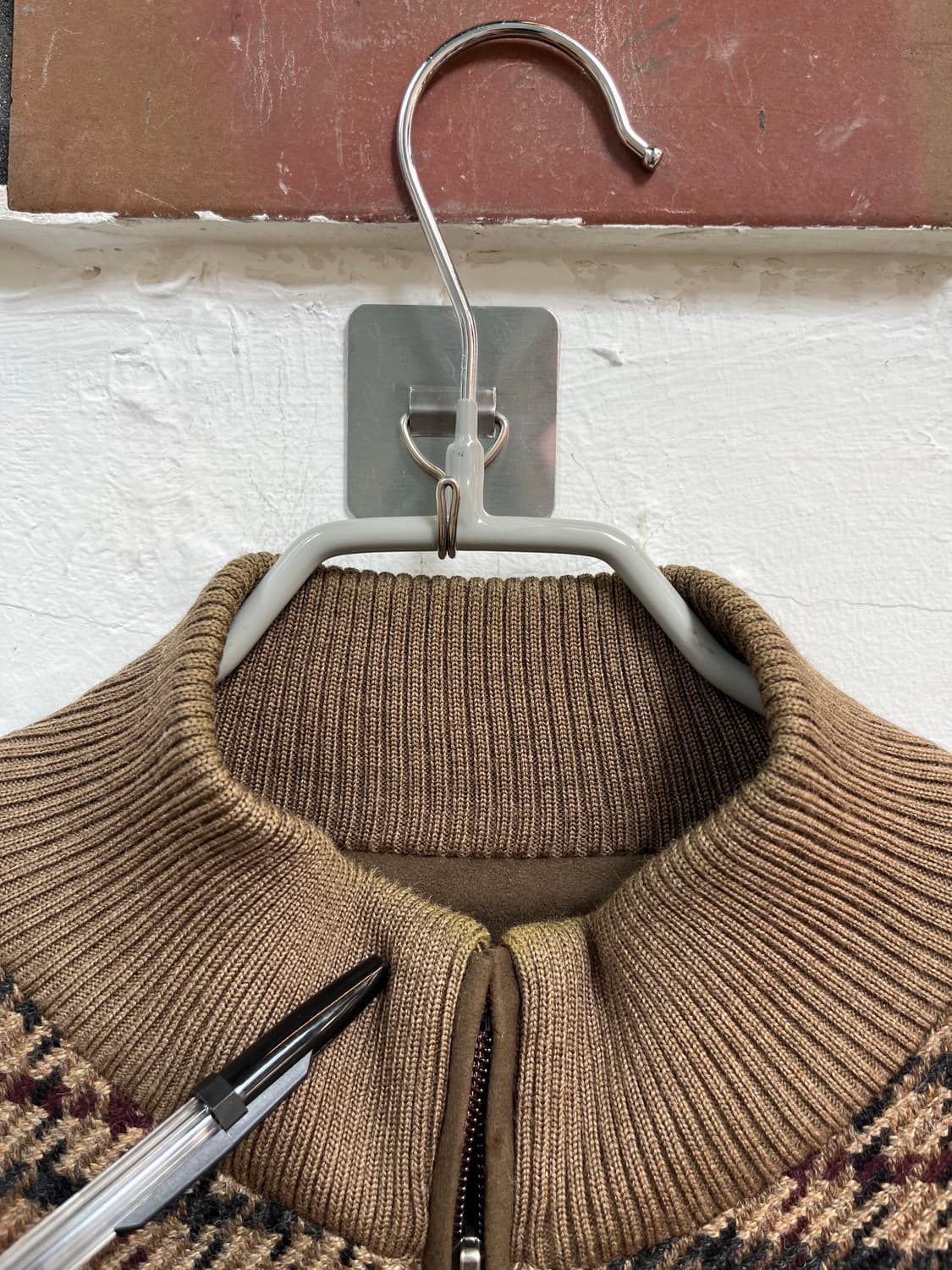 Daks 하운드투스 체크패턴 알파카 캐시미어 블루종 95 상품이미지8