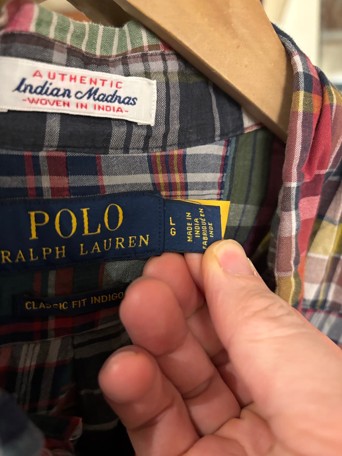 폴로 랄프로렌 패치워크 체크 셔츠 상품이미지4