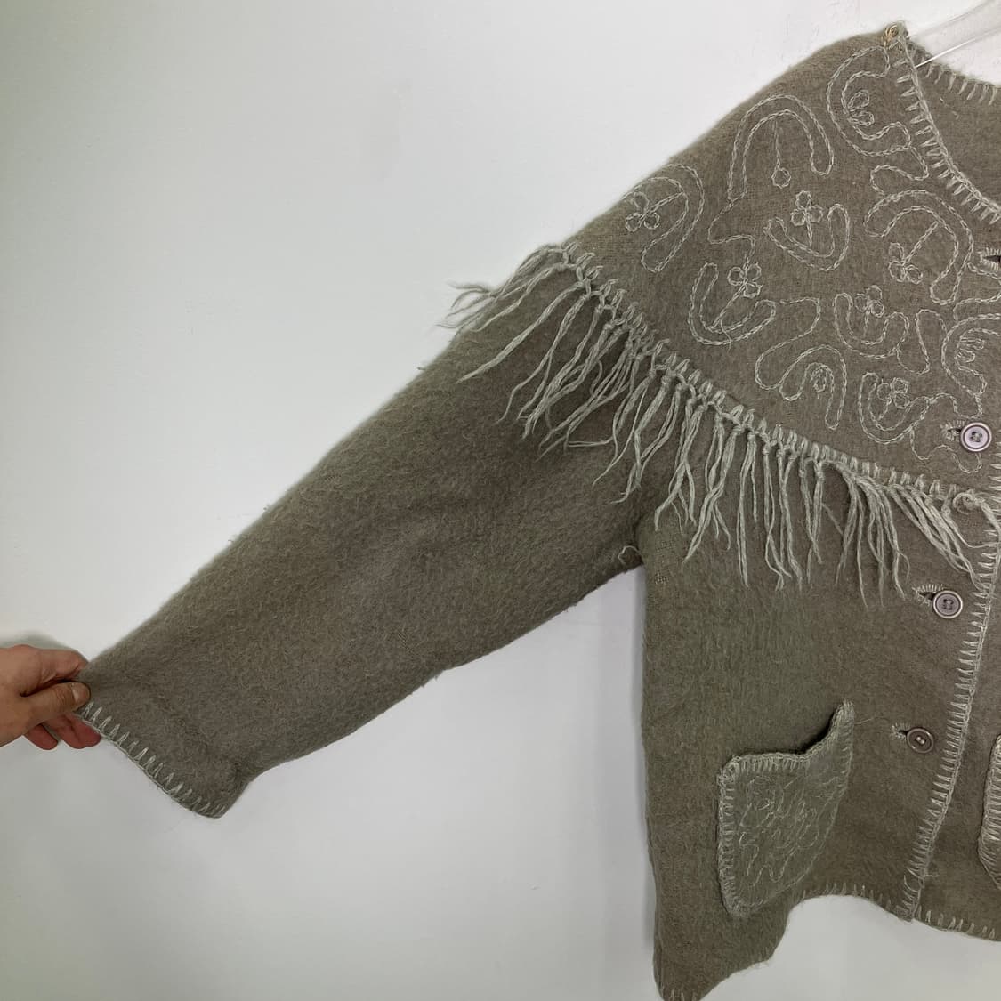 VTG 빈티지 자수 울 가디건  상품이미지5