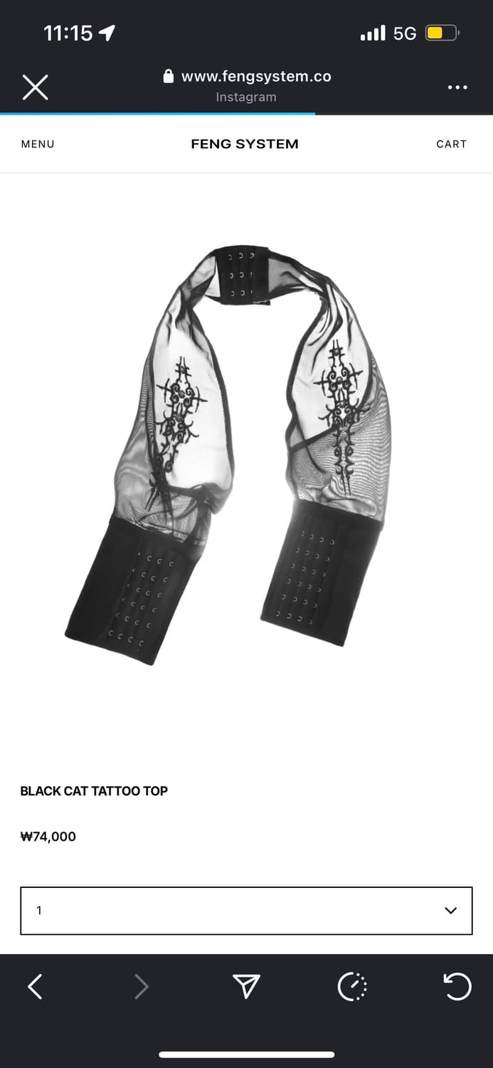 BLACK CAT TATTOO TOP 상품이미지2