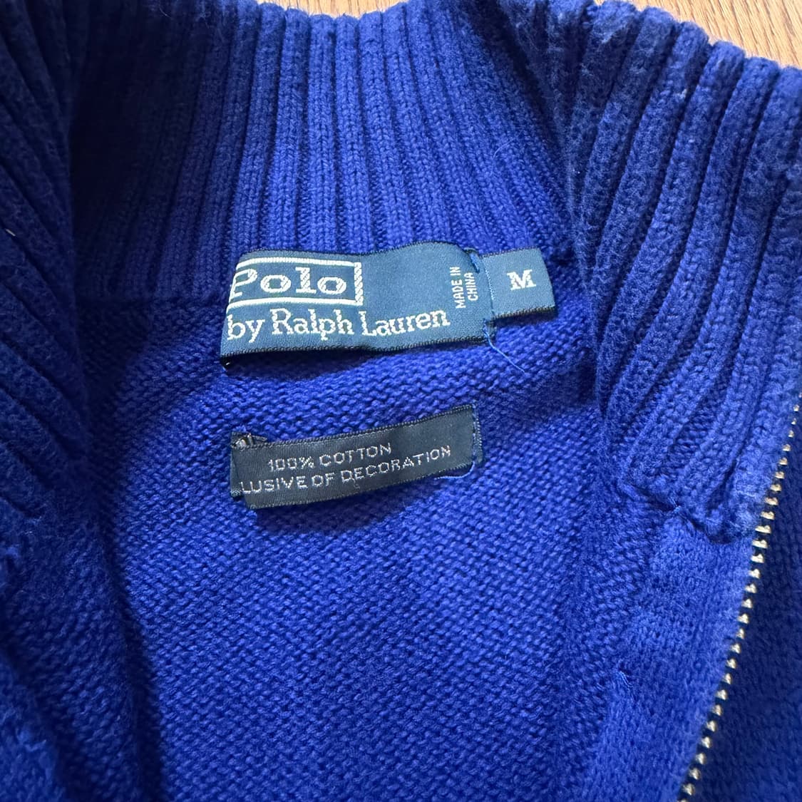 폴로 랄프로렌 딥블루 하프집업 니트 상품이미지3