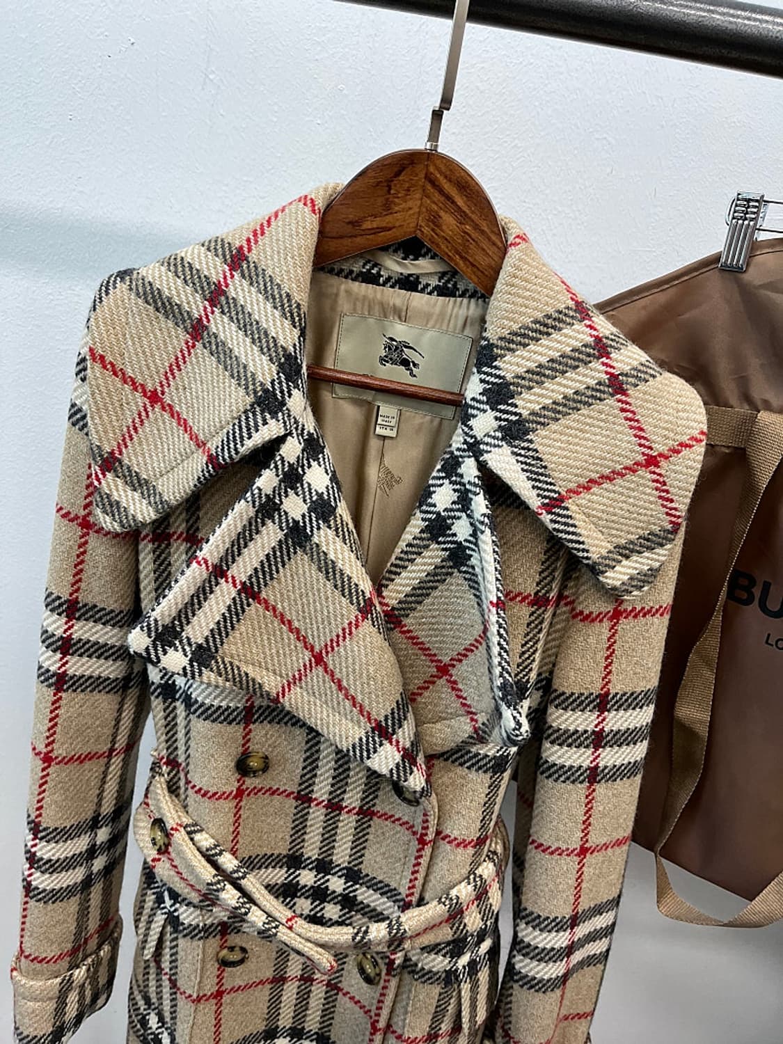 여) 버버리 런던 노바체크 울 트렌치코트 상품이미지2