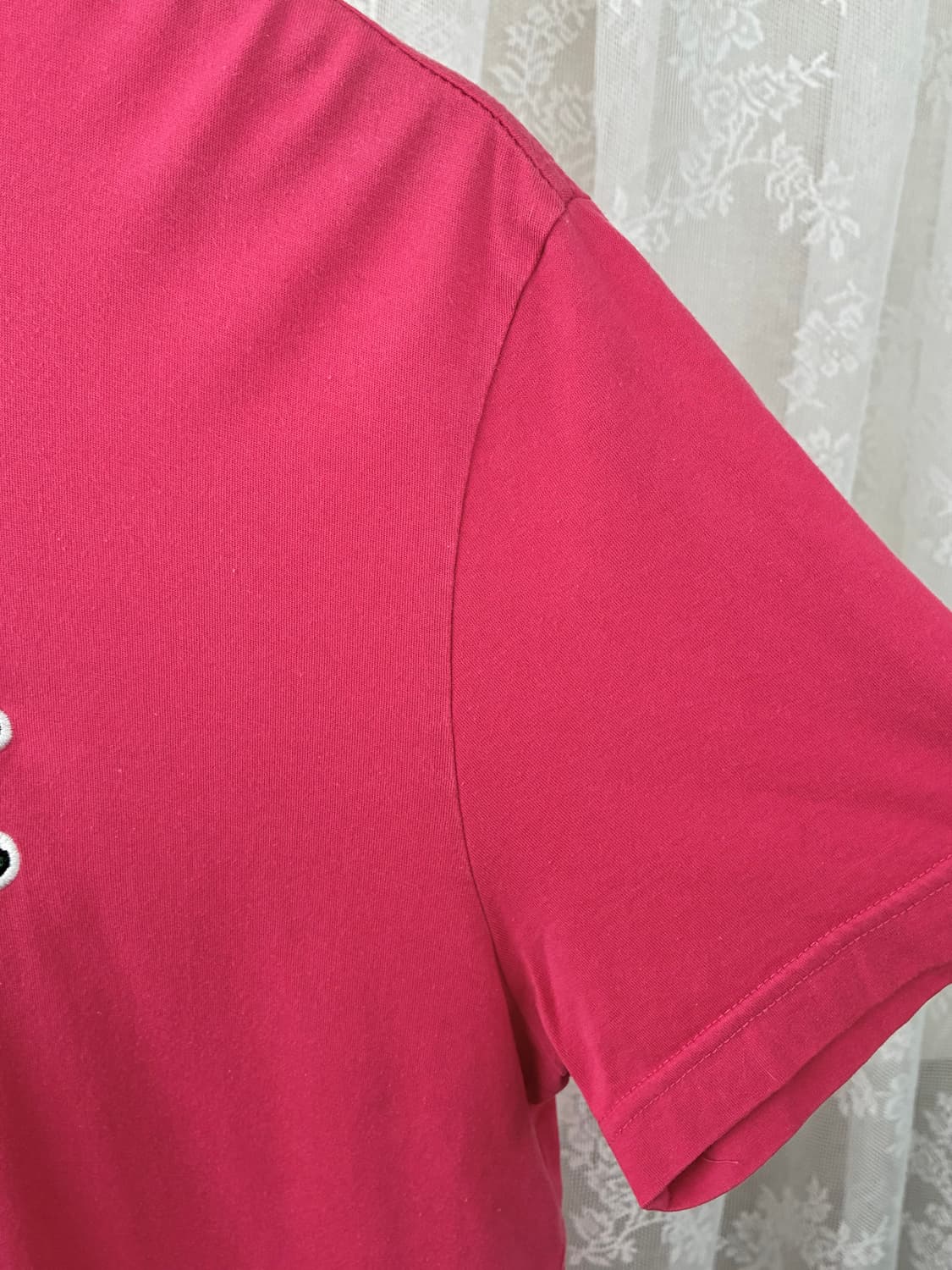 105) 라코스테 빅로고 라운드넥 반팔 티셔츠 핑크 상품이미지4