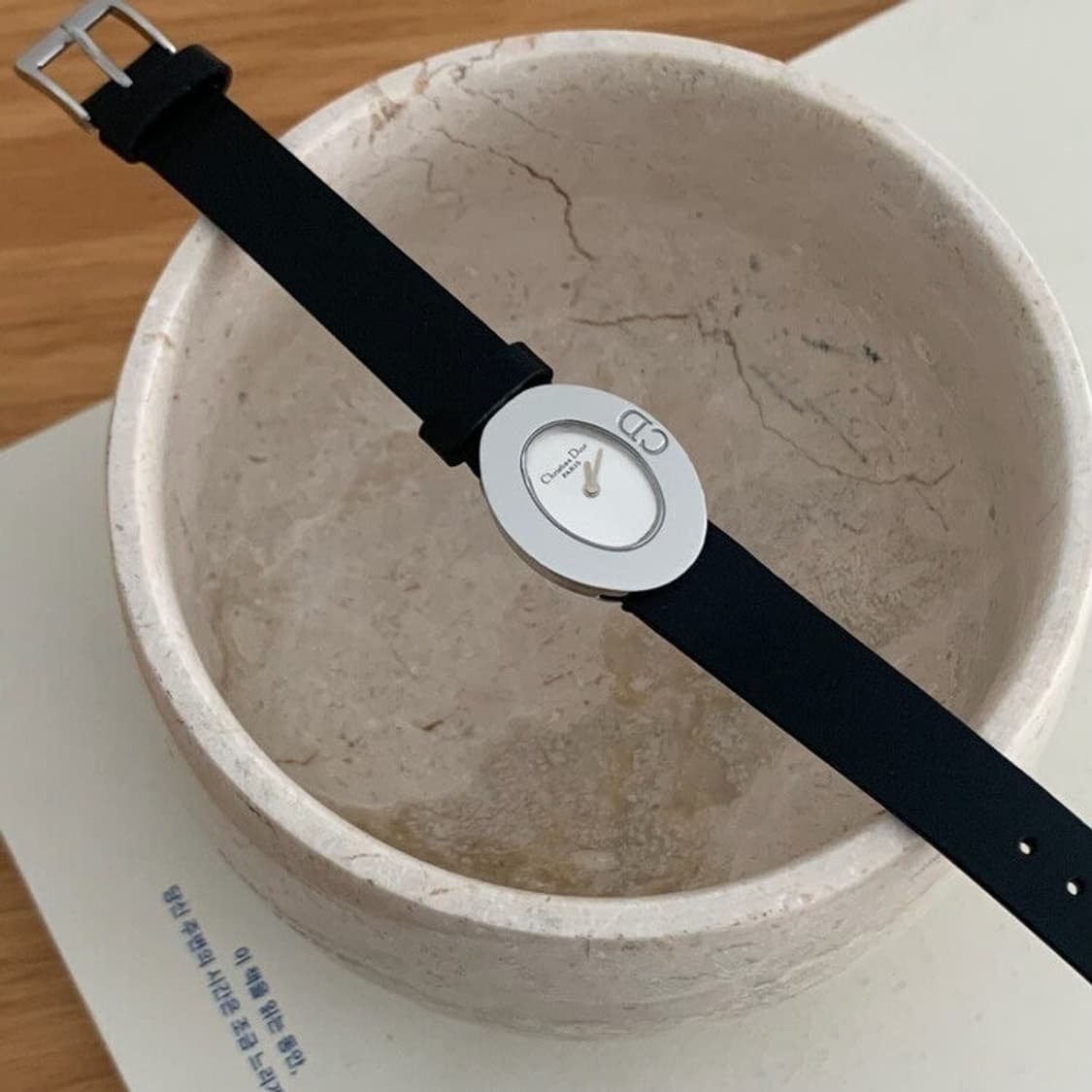 [정품] DIOR oval CD silver Watch 상품이미지3