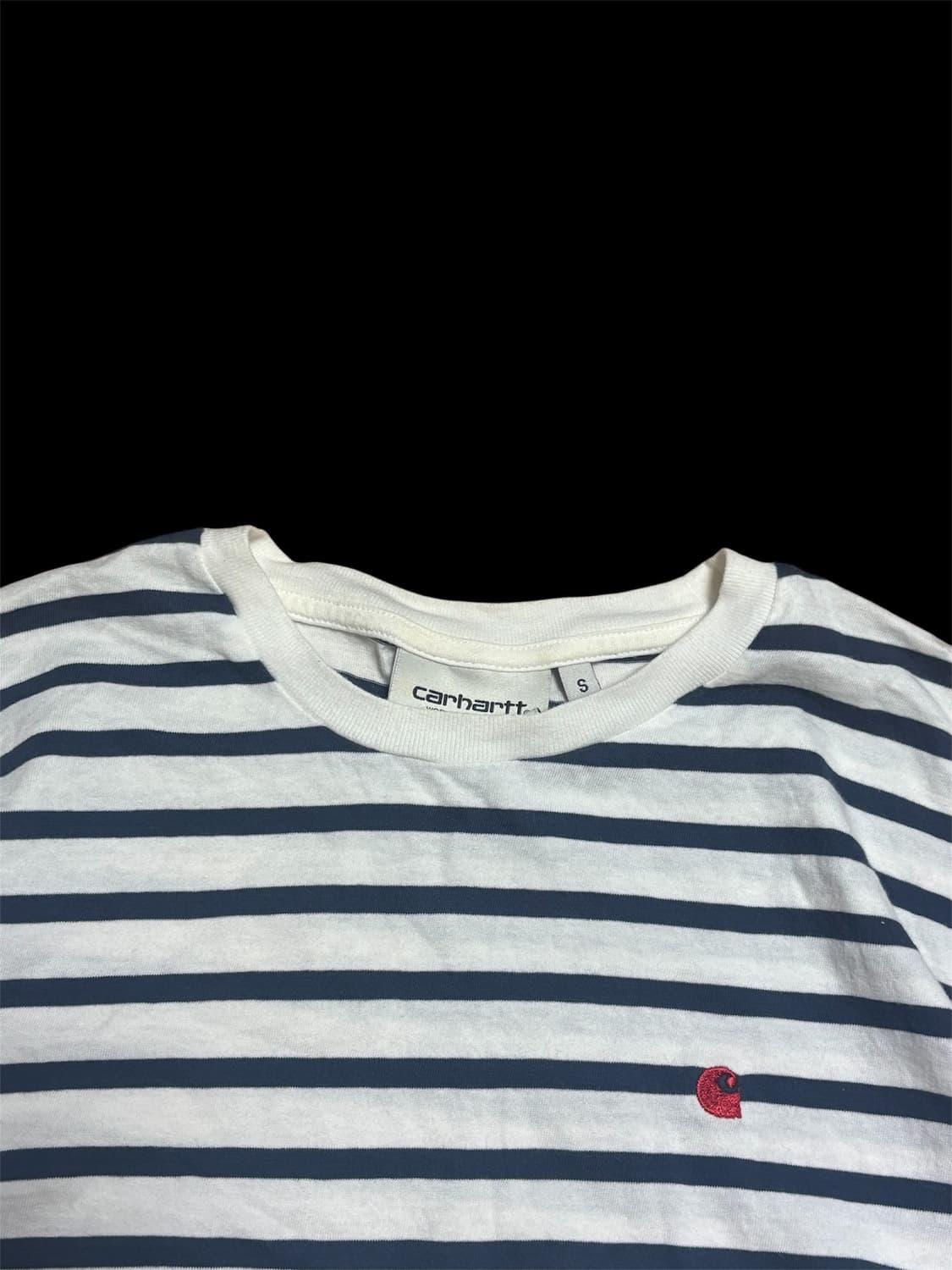 칼하트 wip 네이비 스트라이프 반팔 상품이미지3