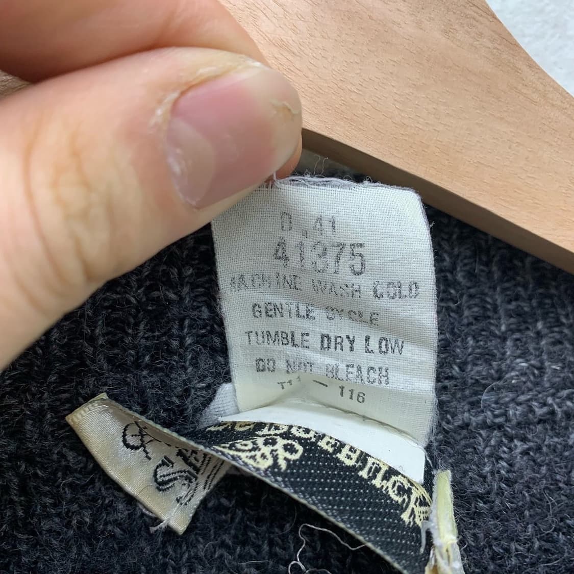 빈티지 그레이 페이즐리 체크 니트 상품이미지6