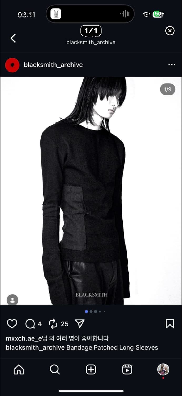 구매글)))Blacksmith 롱슬리브 블랙컬러 사이즈 무관 상품이미지1