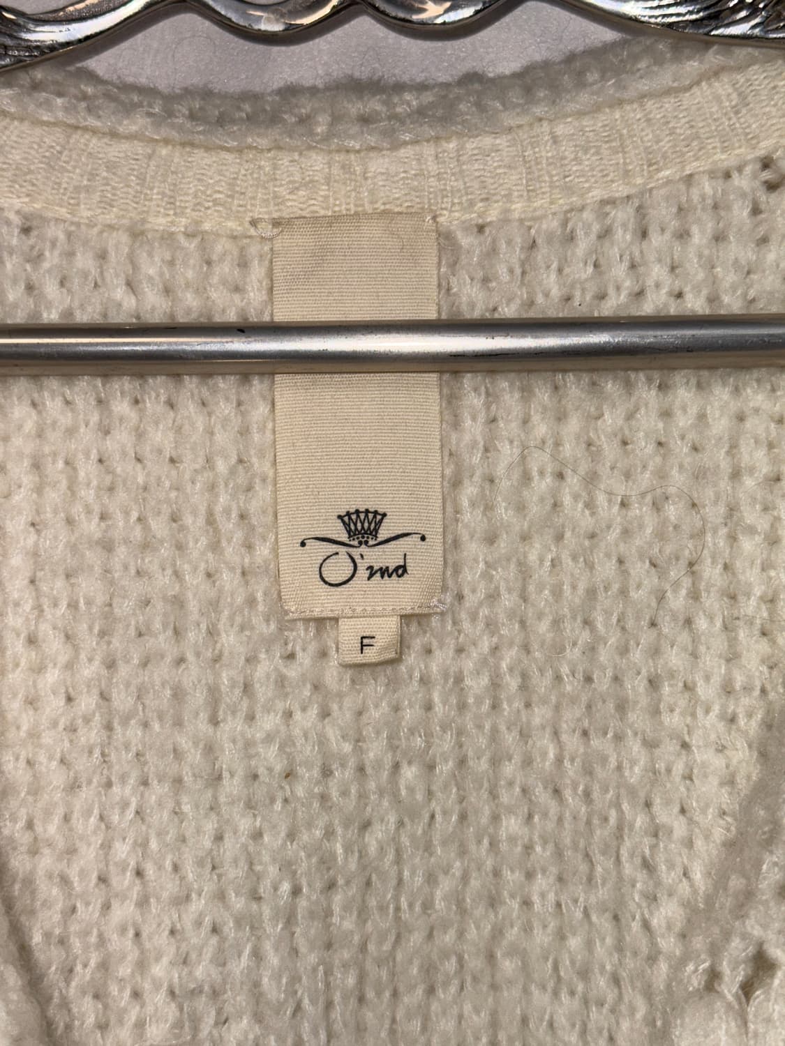 O’2ND ivory knit ball tassel wool 가디건 상품이미지4