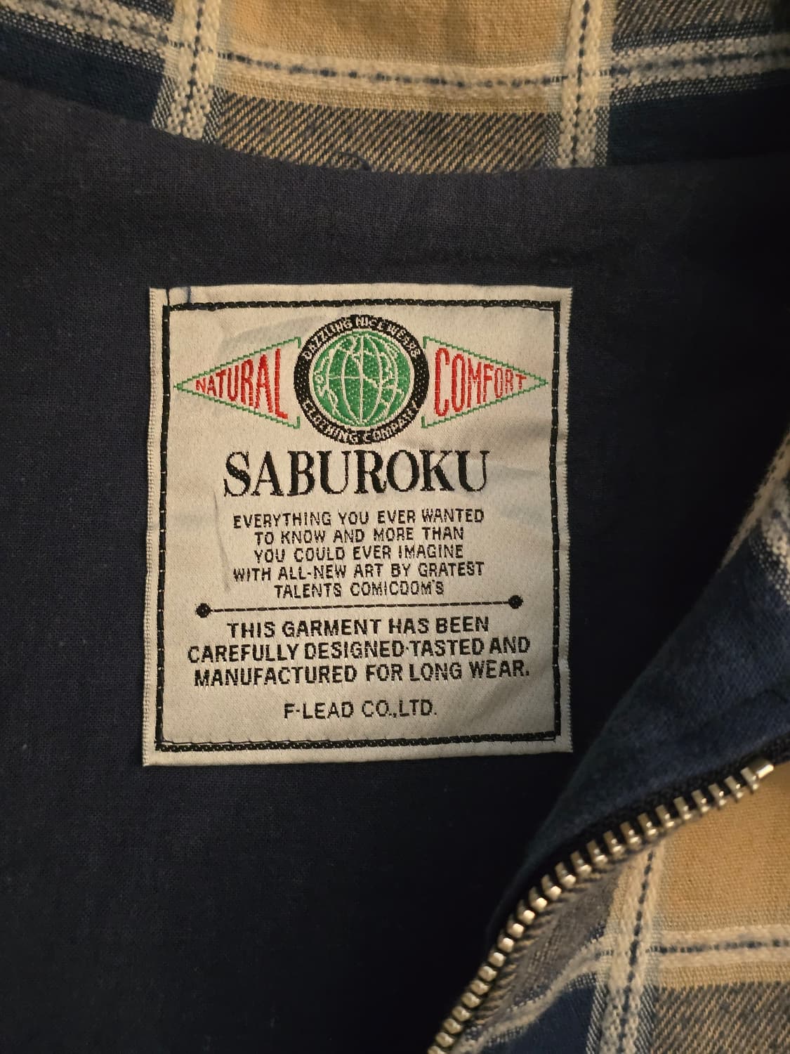 SABUROKU 사보로쿠 체크패턴 스윙탑 자켓 상품이미지7