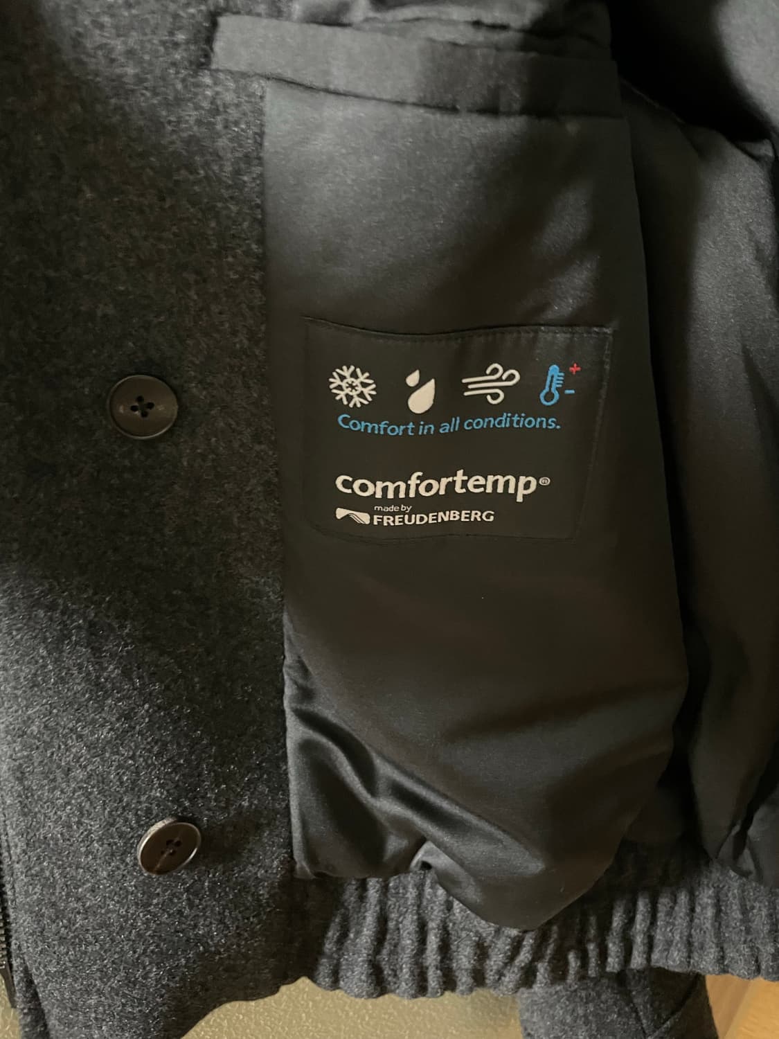 [46] 마마가리 포트베이 울 블루종 차콜 상품이미지5