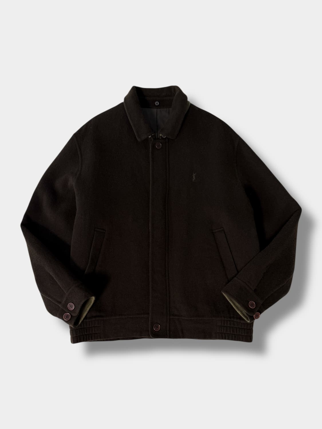 입생로랑 90‘s 키키브라운 울 블루종 자켓 상품이미지1