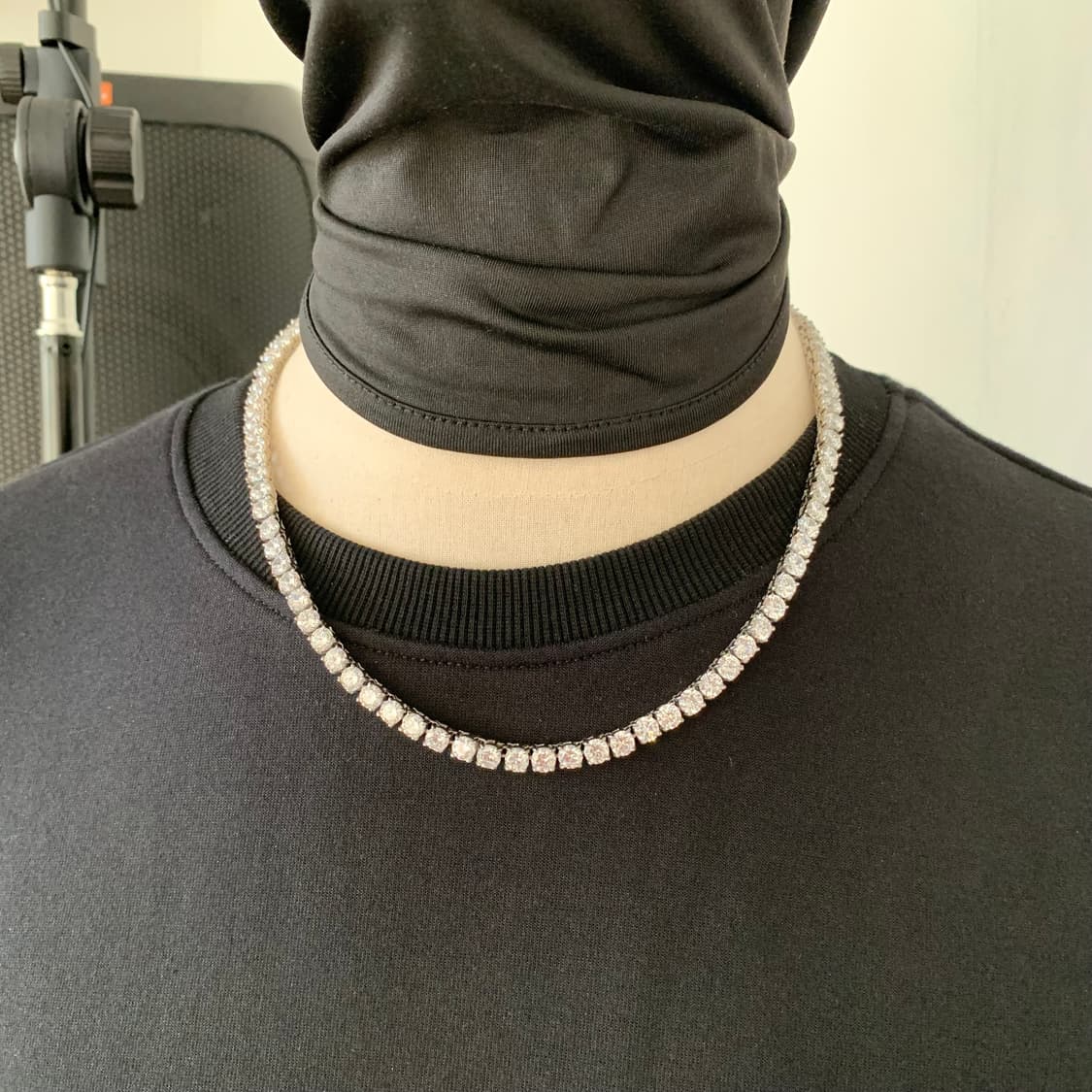 ICED OUT 써지컬스틸 지르코니아 테니스 목걸이 상품이미지3
