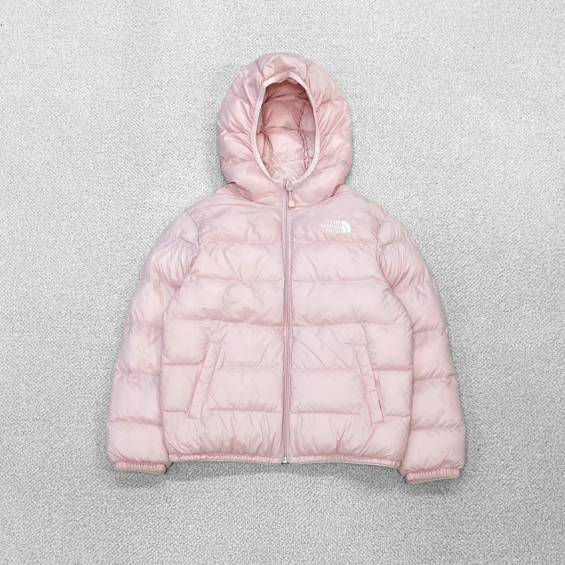 노스페이스 ball 경량 후드 패딩 딸기우유 상품이미지2
