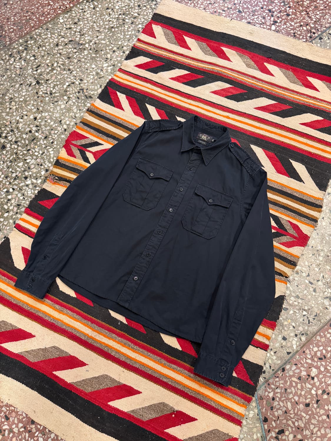 RRL 블랙 밀리터리 셔츠 (L) 상품이미지2
