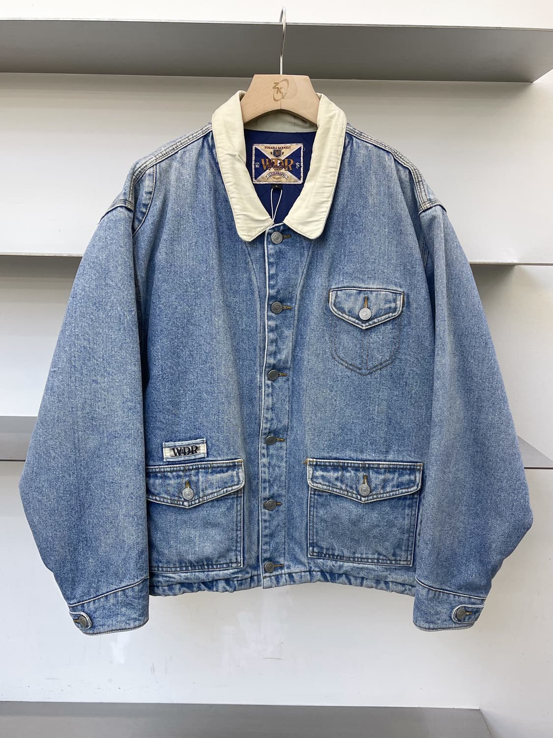 WDR 90s 퀄티드 데님 초어 자켓 상품이미지2