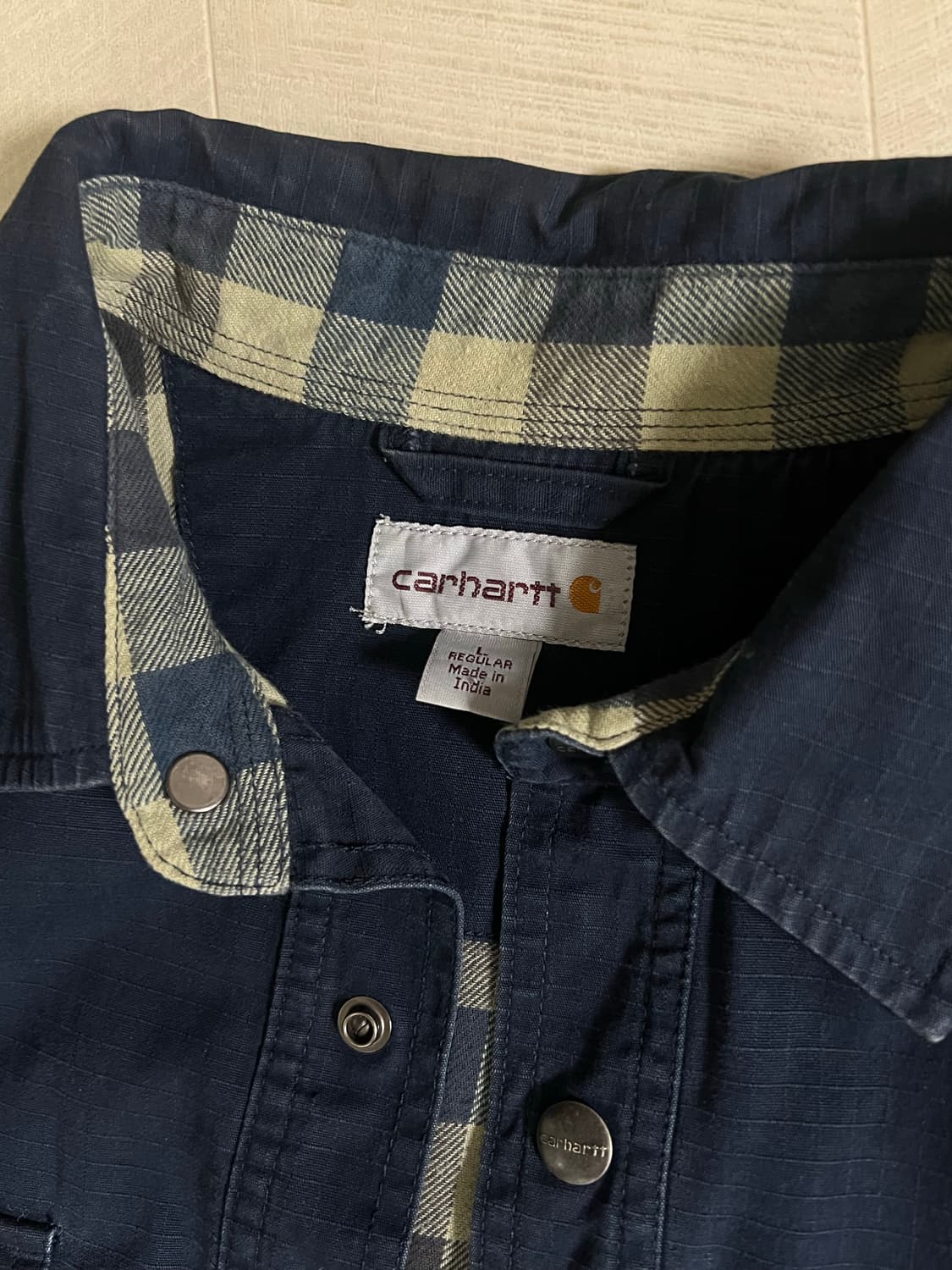 L) 칼하트 워크 자켓 네이비 상품이미지4