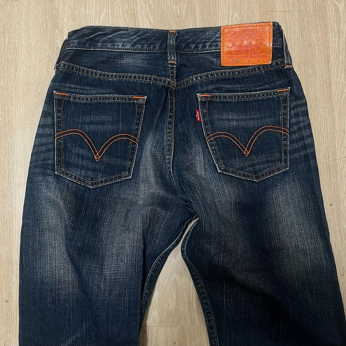 리바이스 523 스트레이트 워싱 데님 청바지 32  상품이미지2