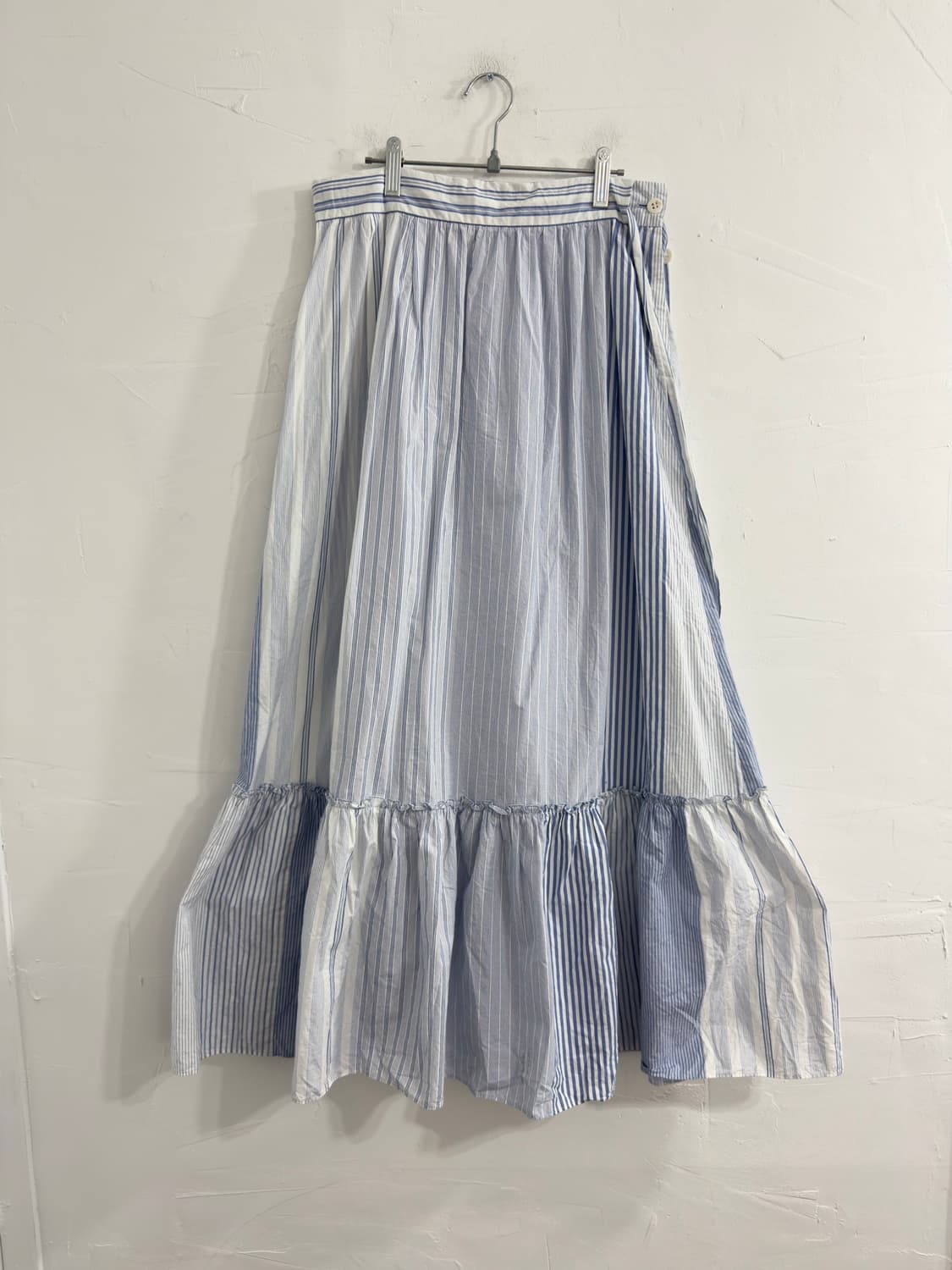 heliopole blue stripe frill long skirt 상품이미지5
