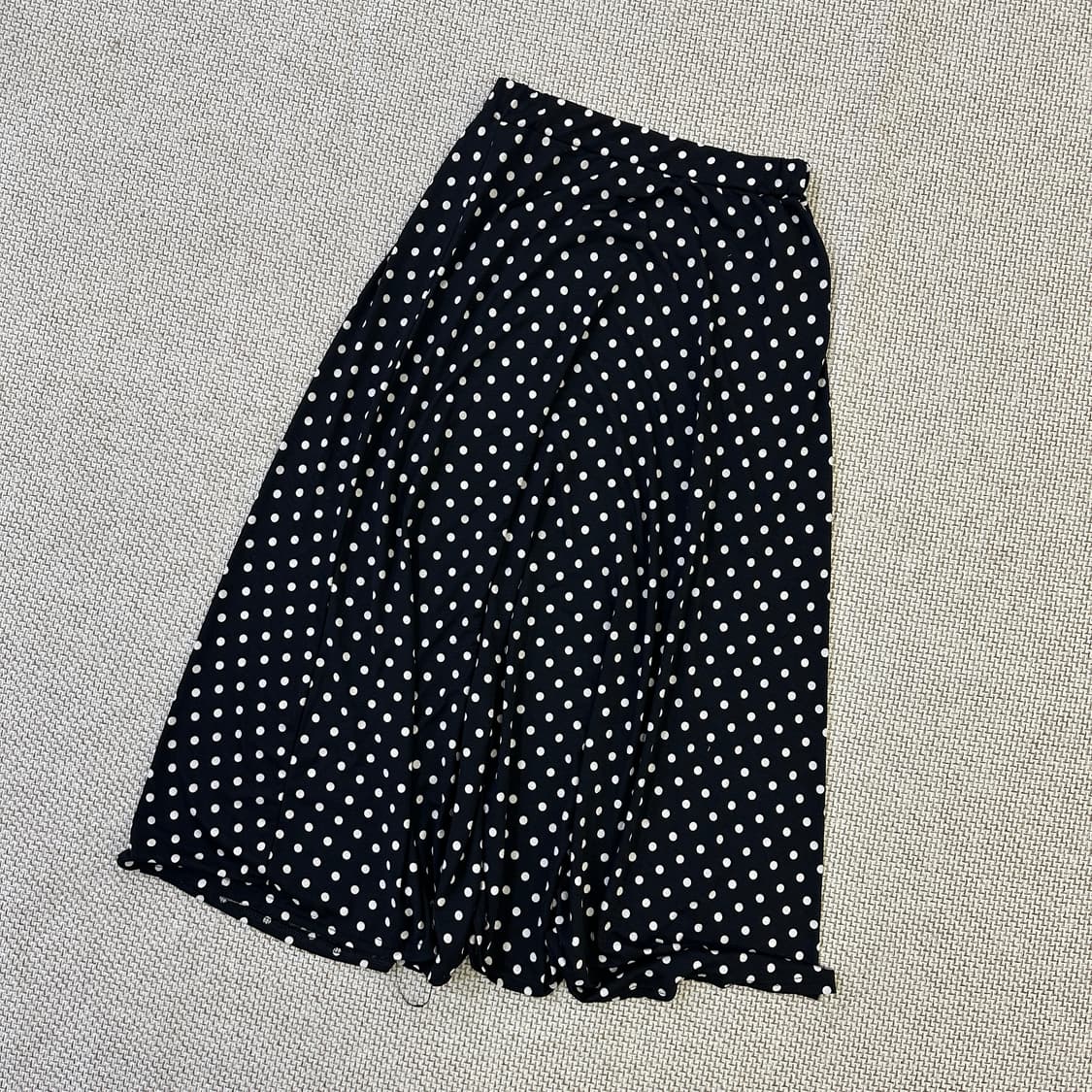 실측확인 여성 폴카 도트 롱 스커트 0331D 상품이미지1