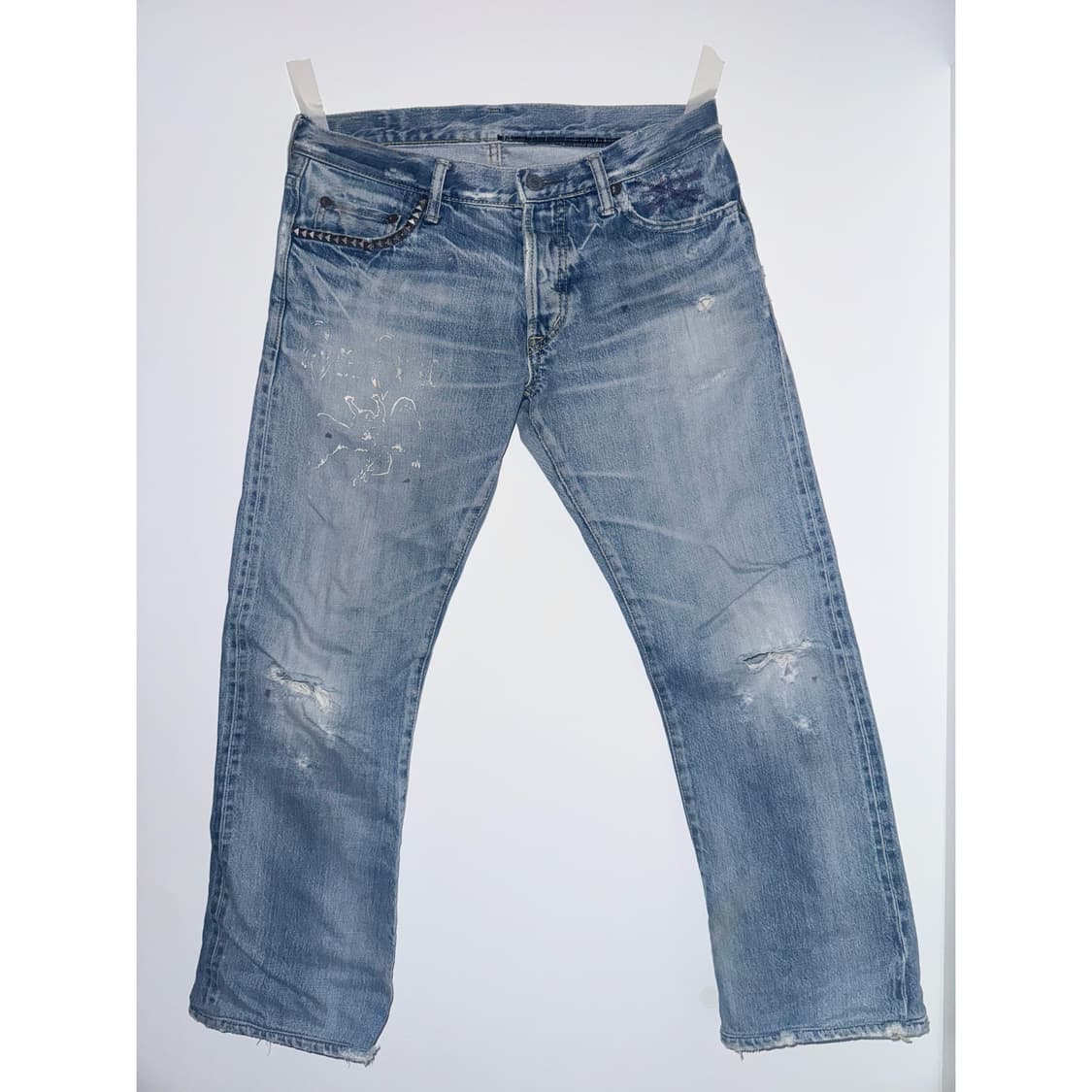 히스테릭 글래머 레드 제플린 플레어 데님팬츠 상품이미지1