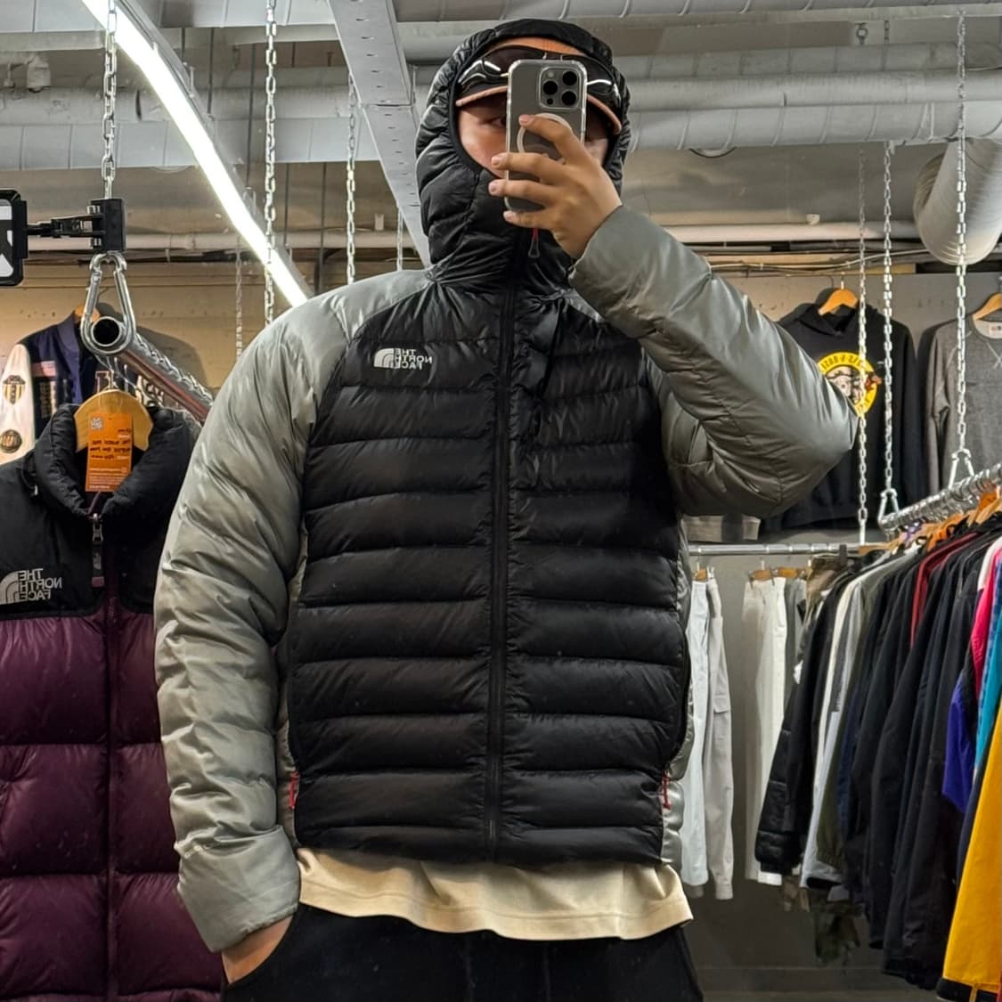 노스페이스 경량패딩 아이언 자켓 실버 (XL) 상품이미지3