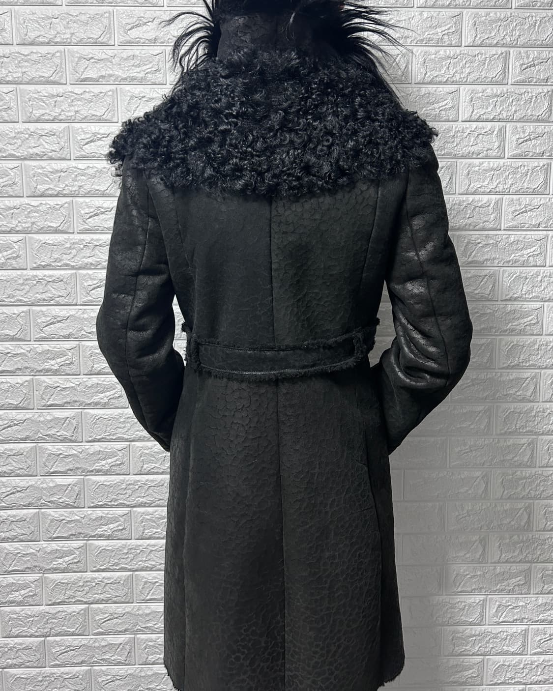 카발리 레오파드 더블 시어링 코트 상품이미지4