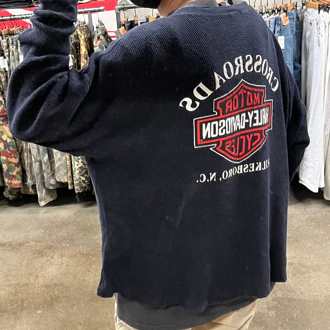 90s 할리데이비슨 와플 롱슬리브 (110) 상품이미지2