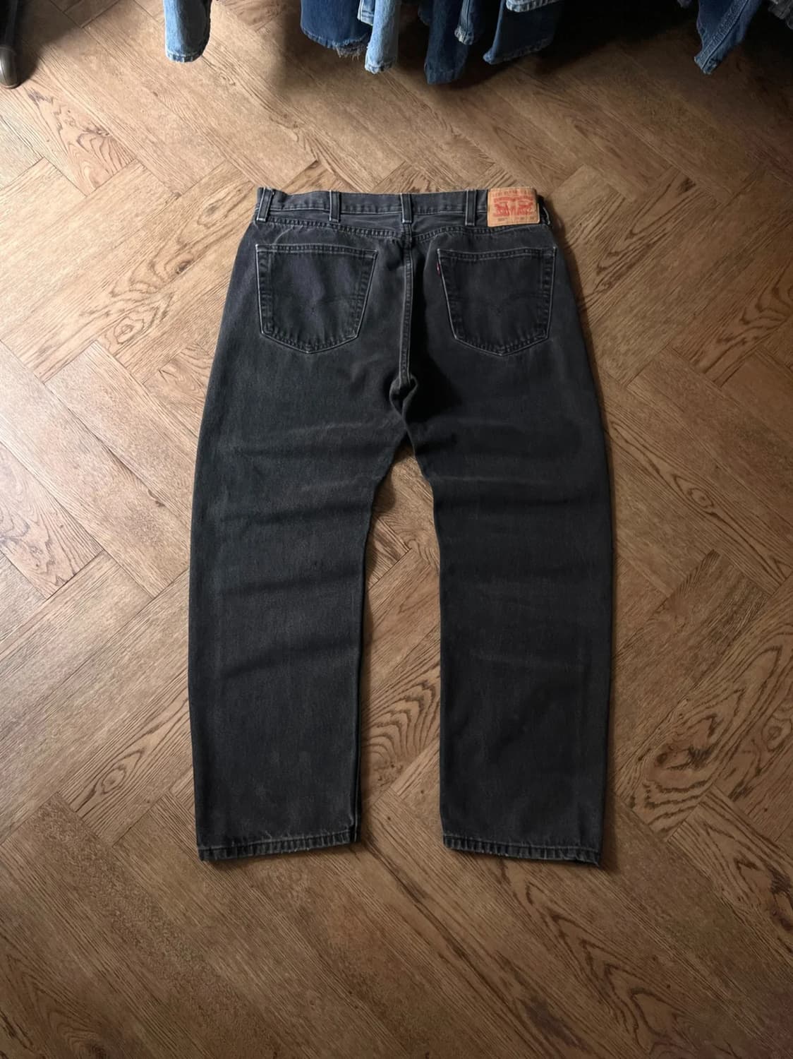 [38]리바이스 505 레귤러 스트레이트핏 흑청 데님 팬츠 상품이미지1