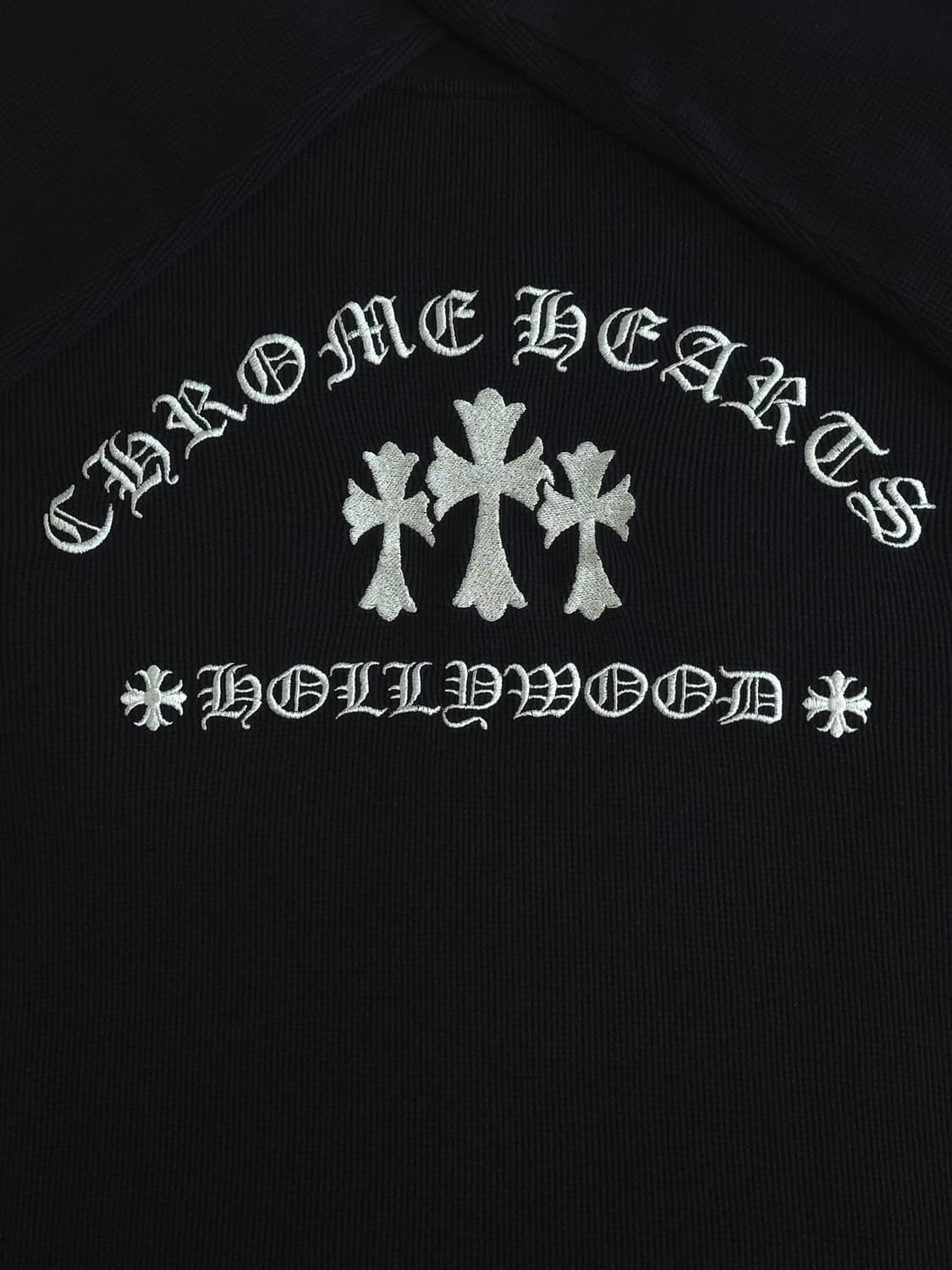 [XL] 크롬하츠 세메터리 헐리우드 헨리넥 와플 니트 블랙 상품이미지6