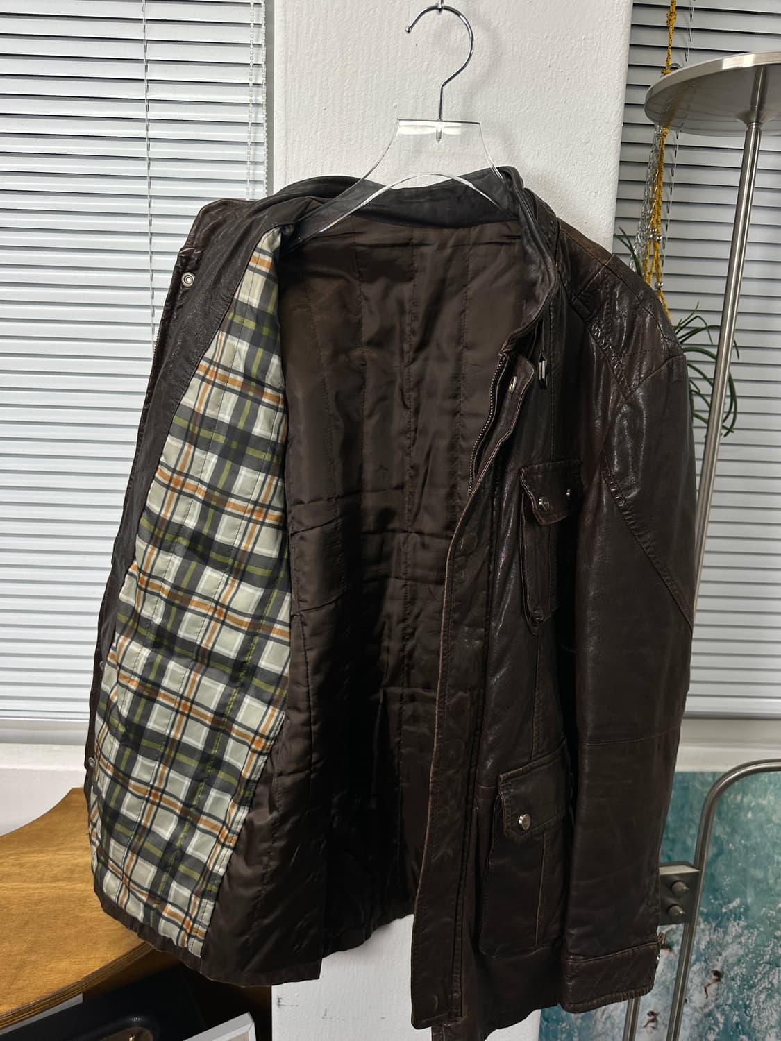 킨록 쉽스킨 포켓 버클 가죽 자켓 상품이미지5