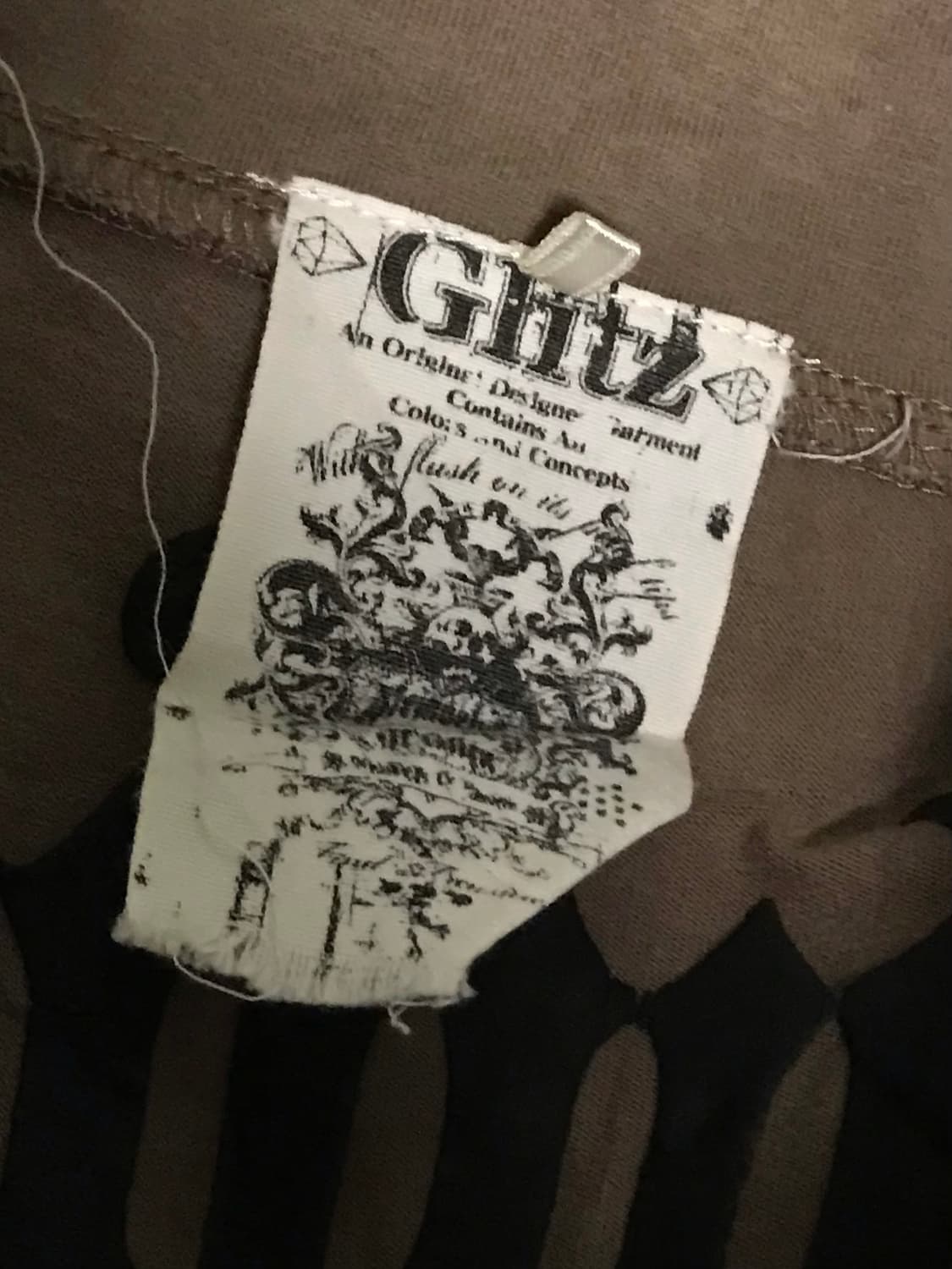 빈티지 glitz 글리츠 펑크 하이넥 카라 반소매 탑 상품이미지10