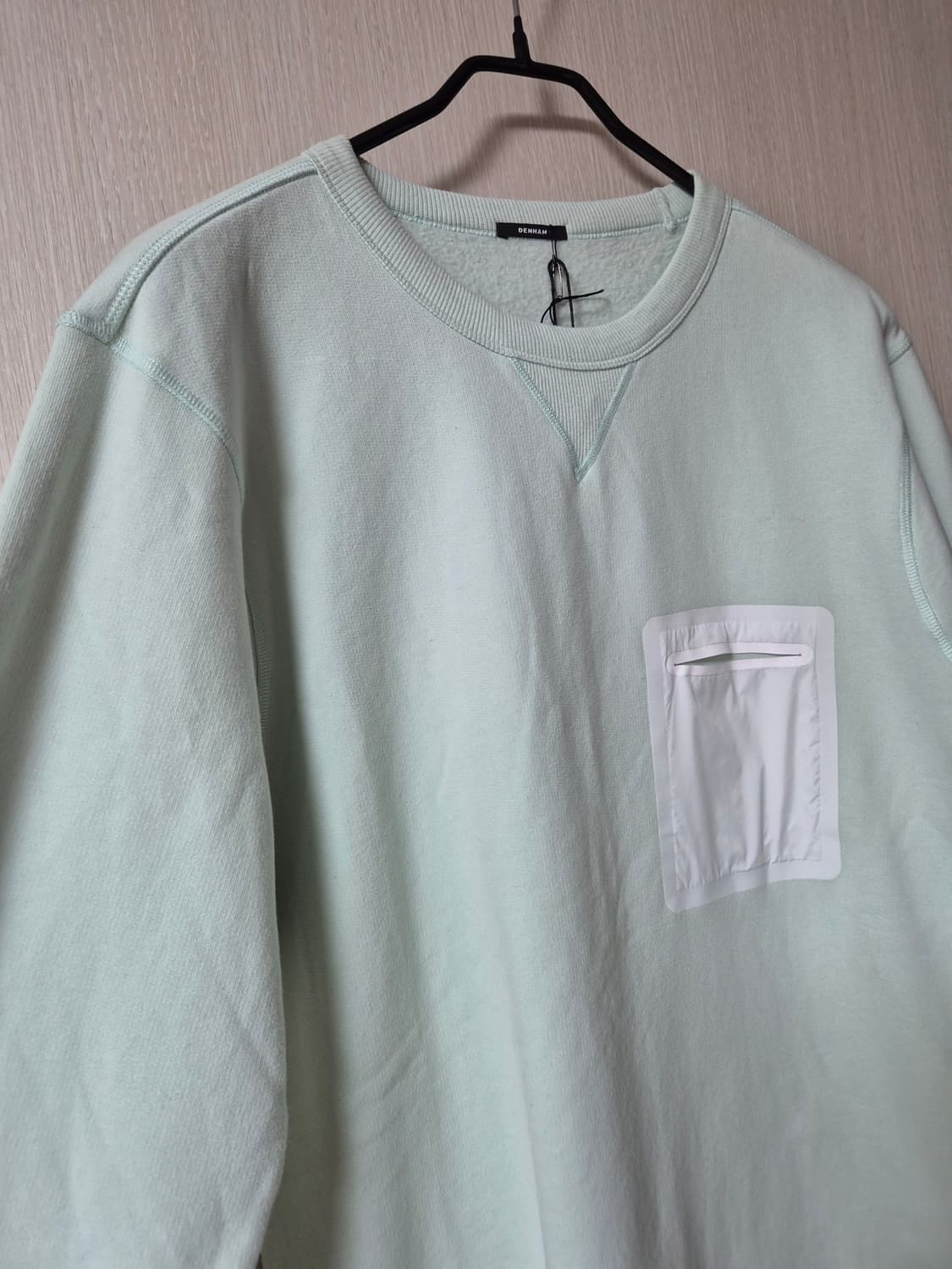 (새제품) DENHAM 덴함 포켓 맨투맨 민트 스웻셔츠 라지 상품이미지5