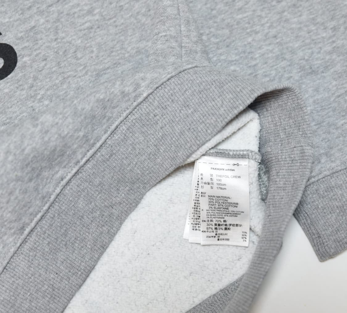 아디다스 트레포일 맨투맨 100 회색 상품이미지4