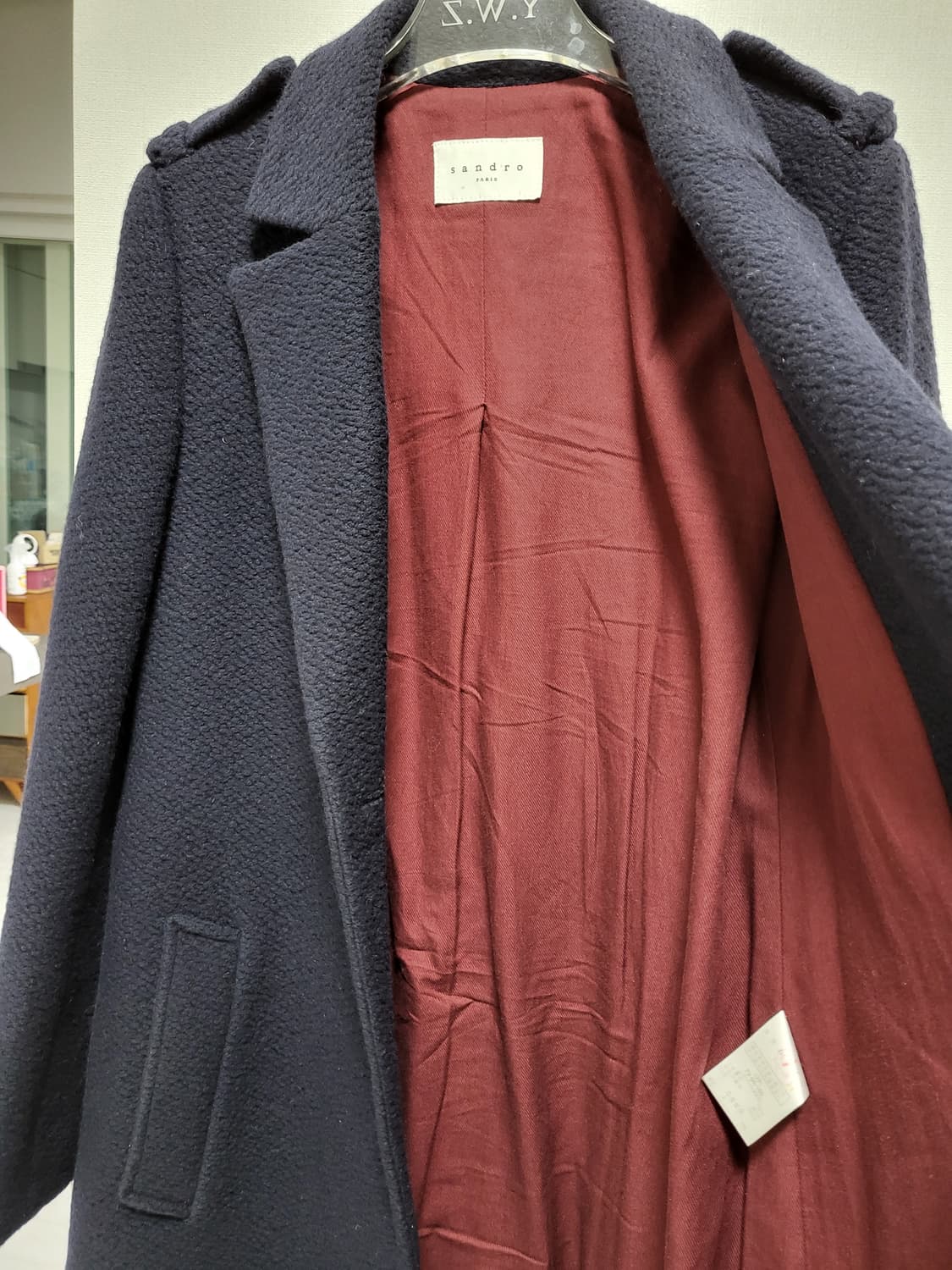 Sandro 네이비 울코트 36 55-66 상품이미지2