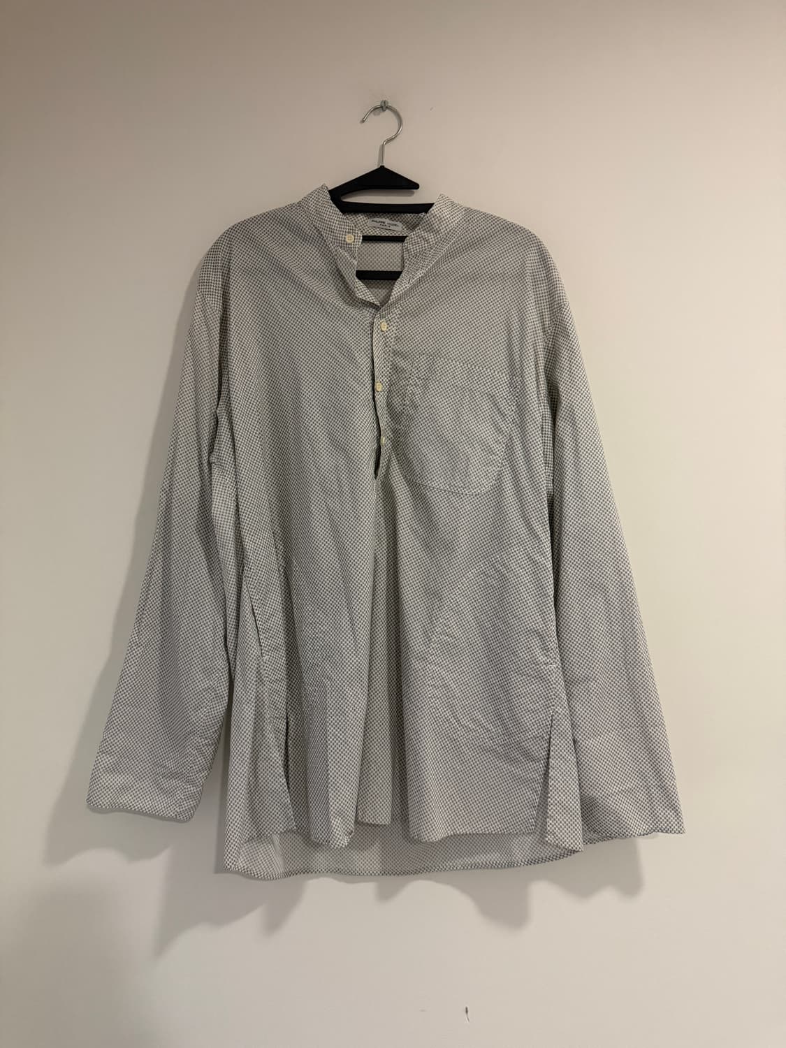 PHILIPPE MODEL PARIS 패턴 코튼 밴드카라 셔츠  상품이미지1